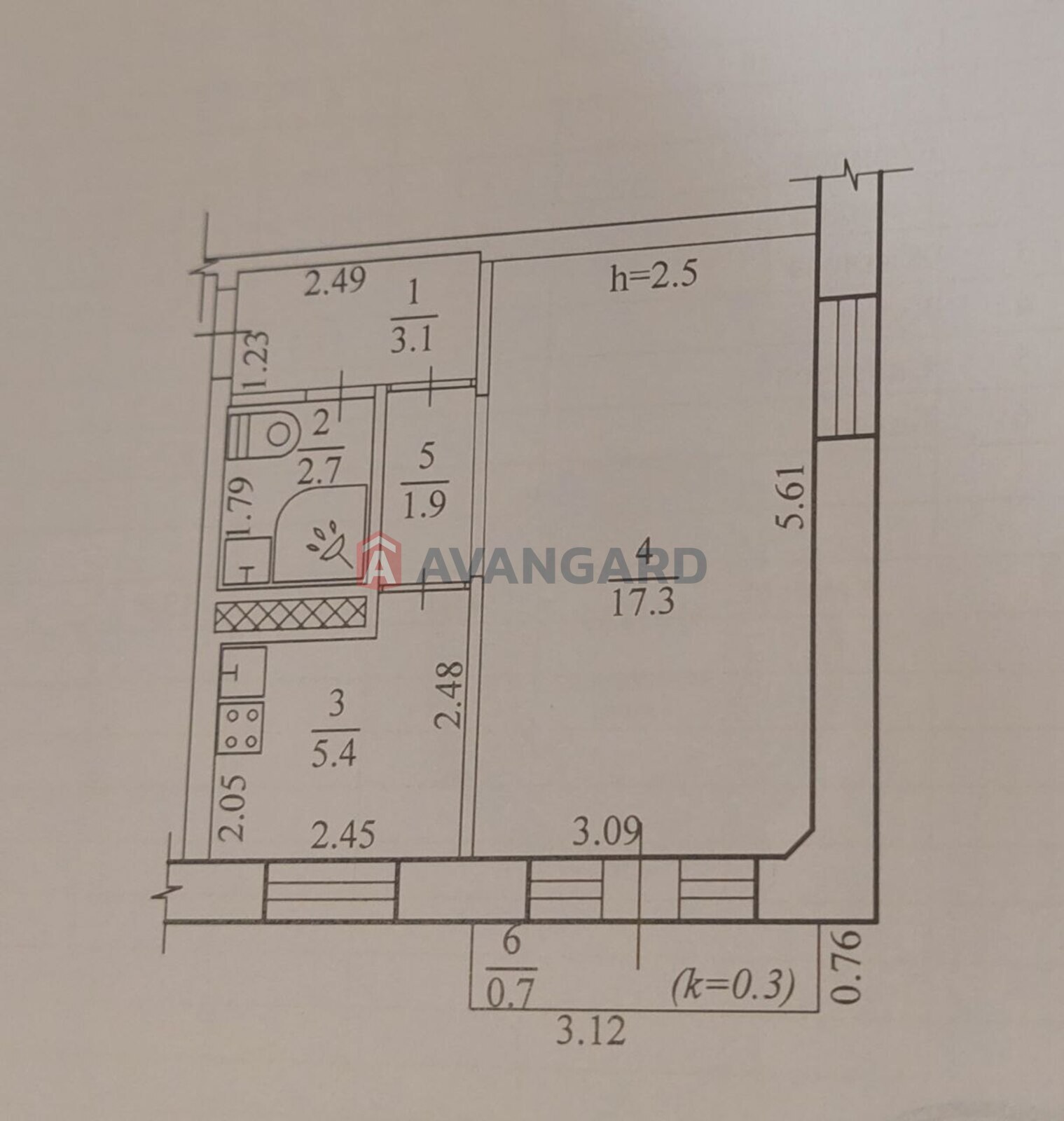 1 комн. квартира, 30,4/-/5 кв. м., 5/5 этаж фото 12 1 комн. квартира, 30,4/-/5 кв. м., 5/5 этаж фото 12