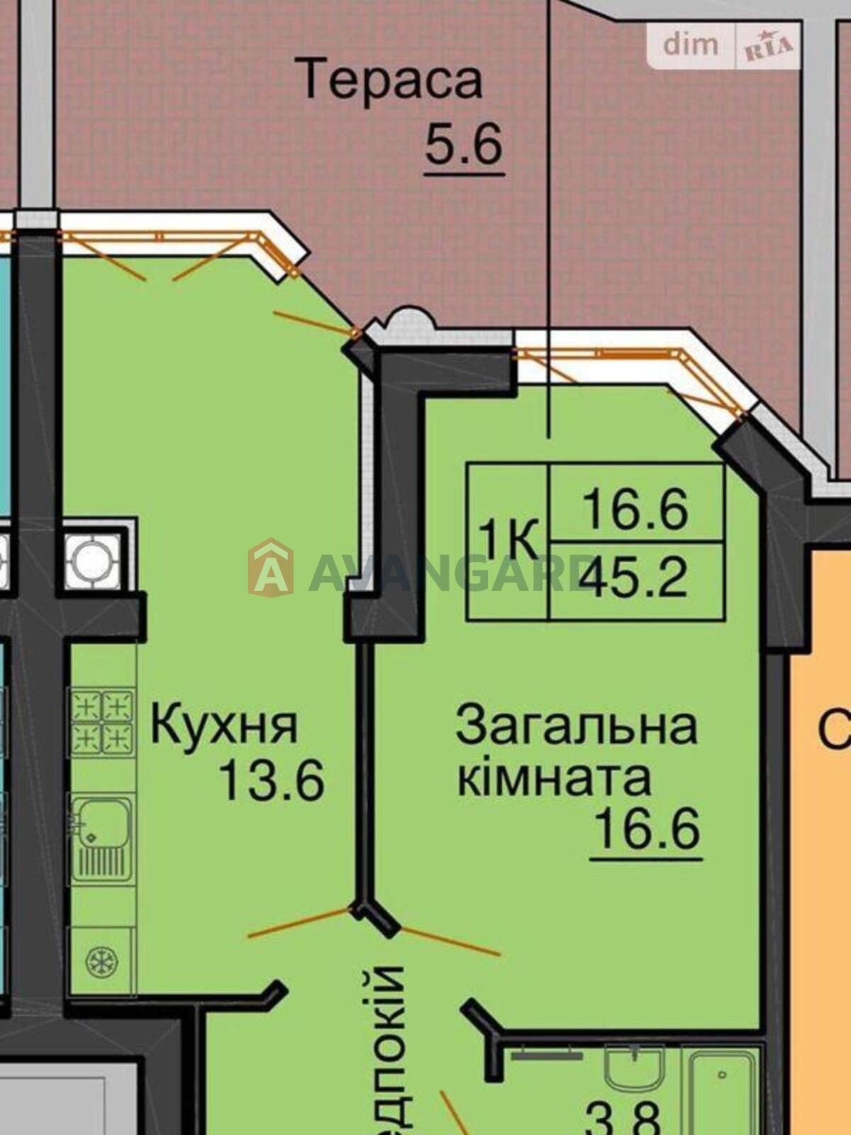 1 ��. ��������, 45,2/16,6/13,6 ��. �., 2/10 ������ ���� 2