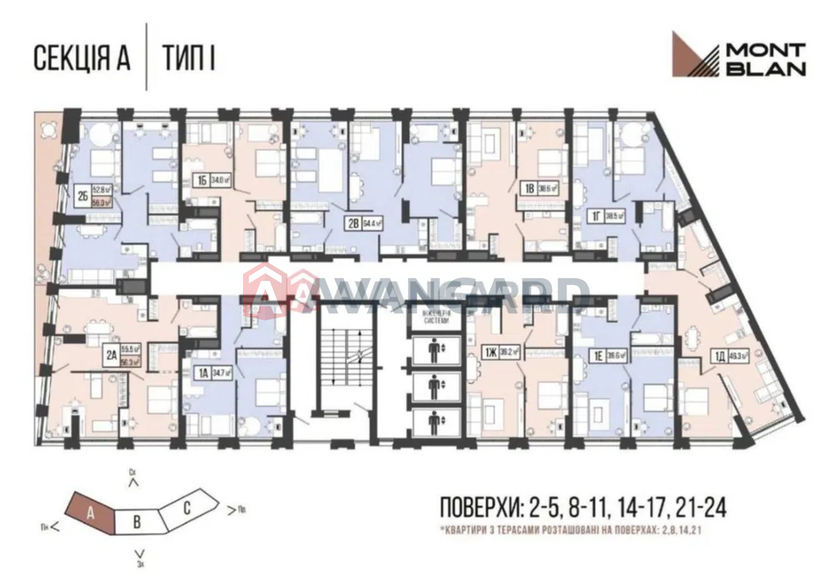 1 кім. квартира, 40/-/15 кв. м., 15/24 поверх фото 11 1 кім. квартира, 40/-/15 кв. м., 15/24 поверх фото 11