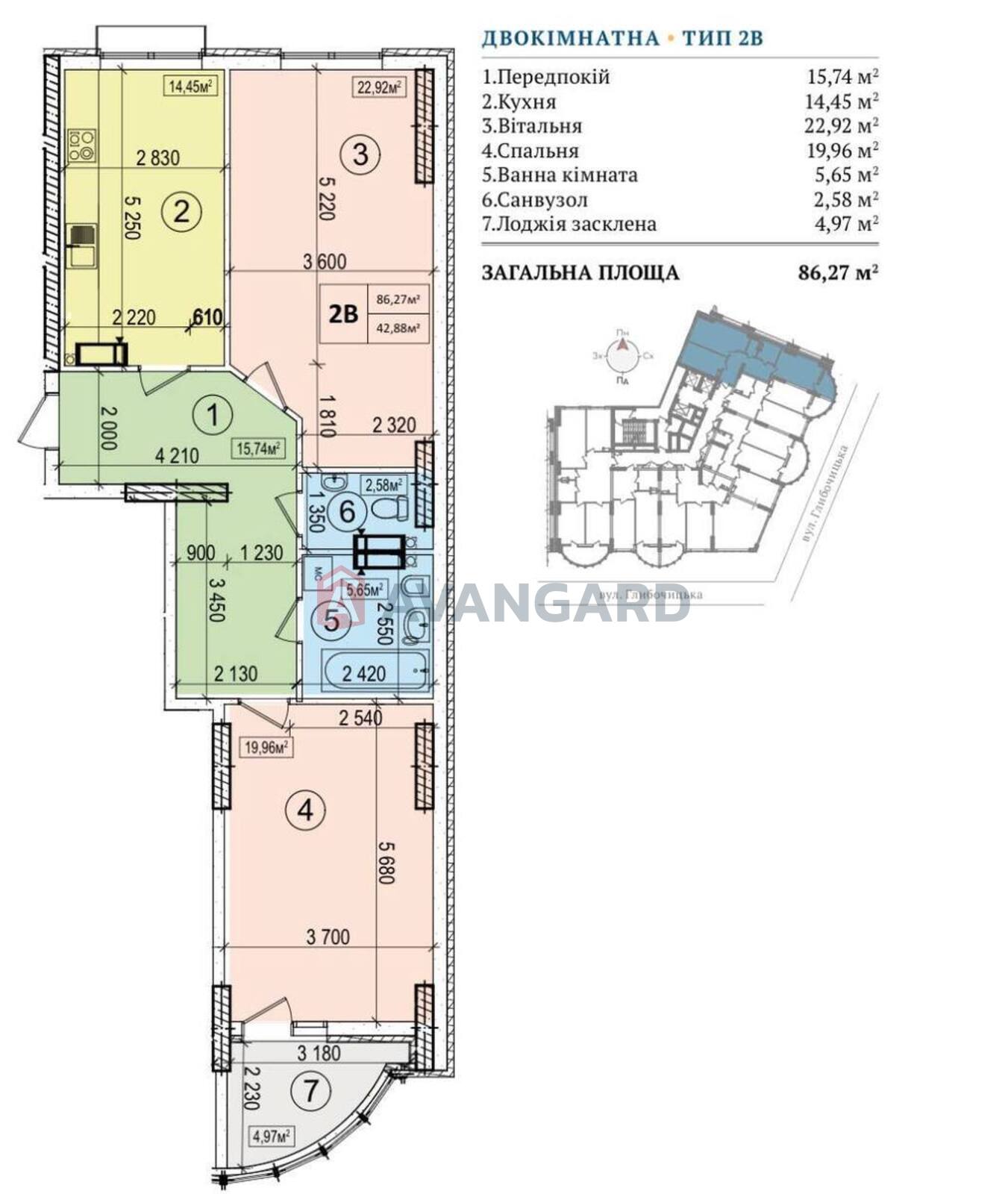 2 ��. ��������, 86/34/22 ��. �., 17/26 ������ ���� 9