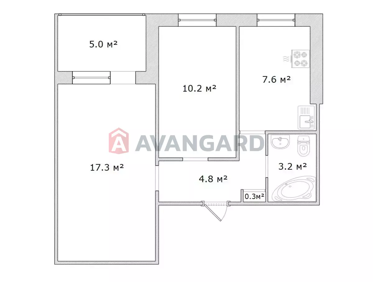 2 ��. ��������, 49/28/8 ��. �., 6/9 ������ ���� 8