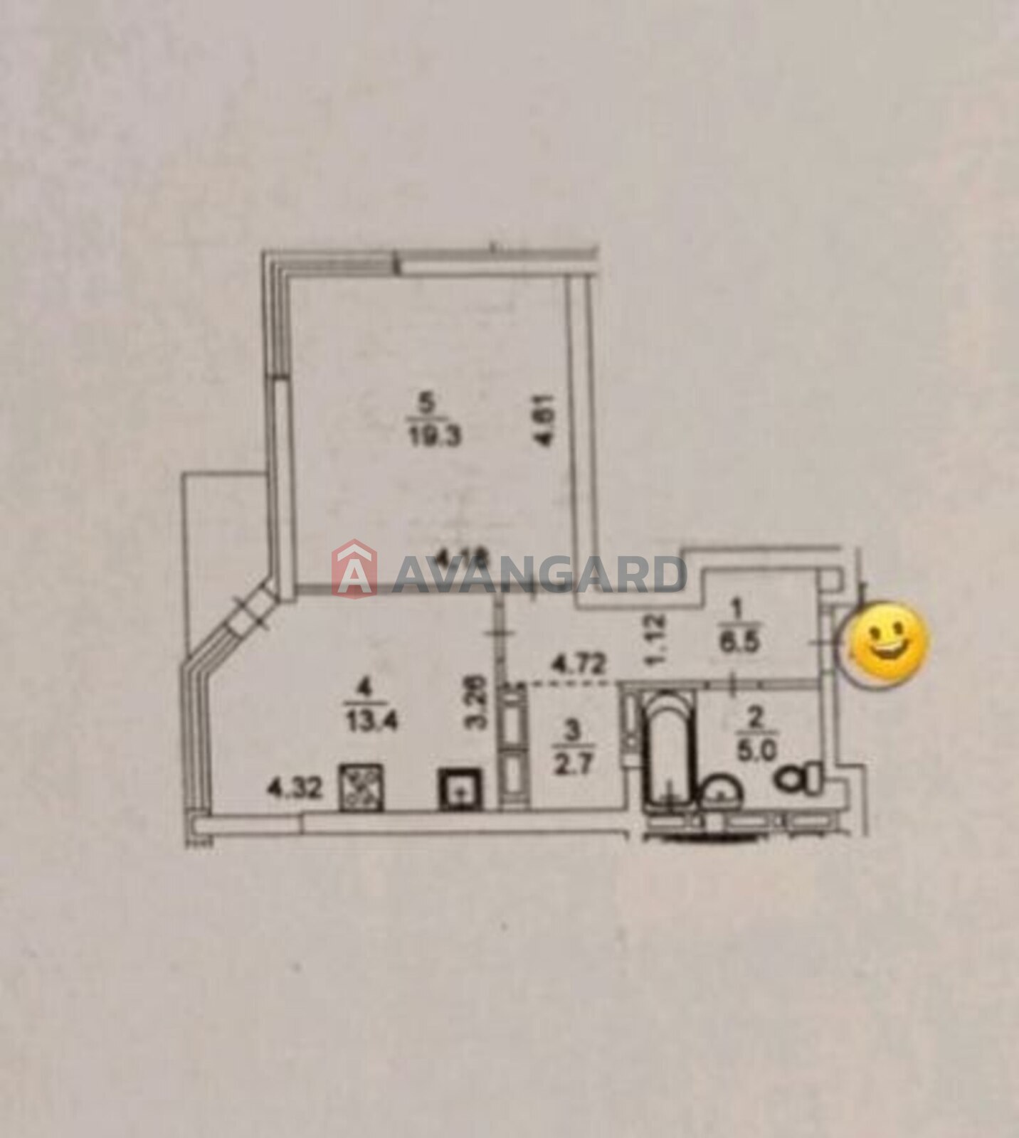 1 ����. ��������, 47.5/19.3/13.4 ��. �., 16/26 ���� ���� 18