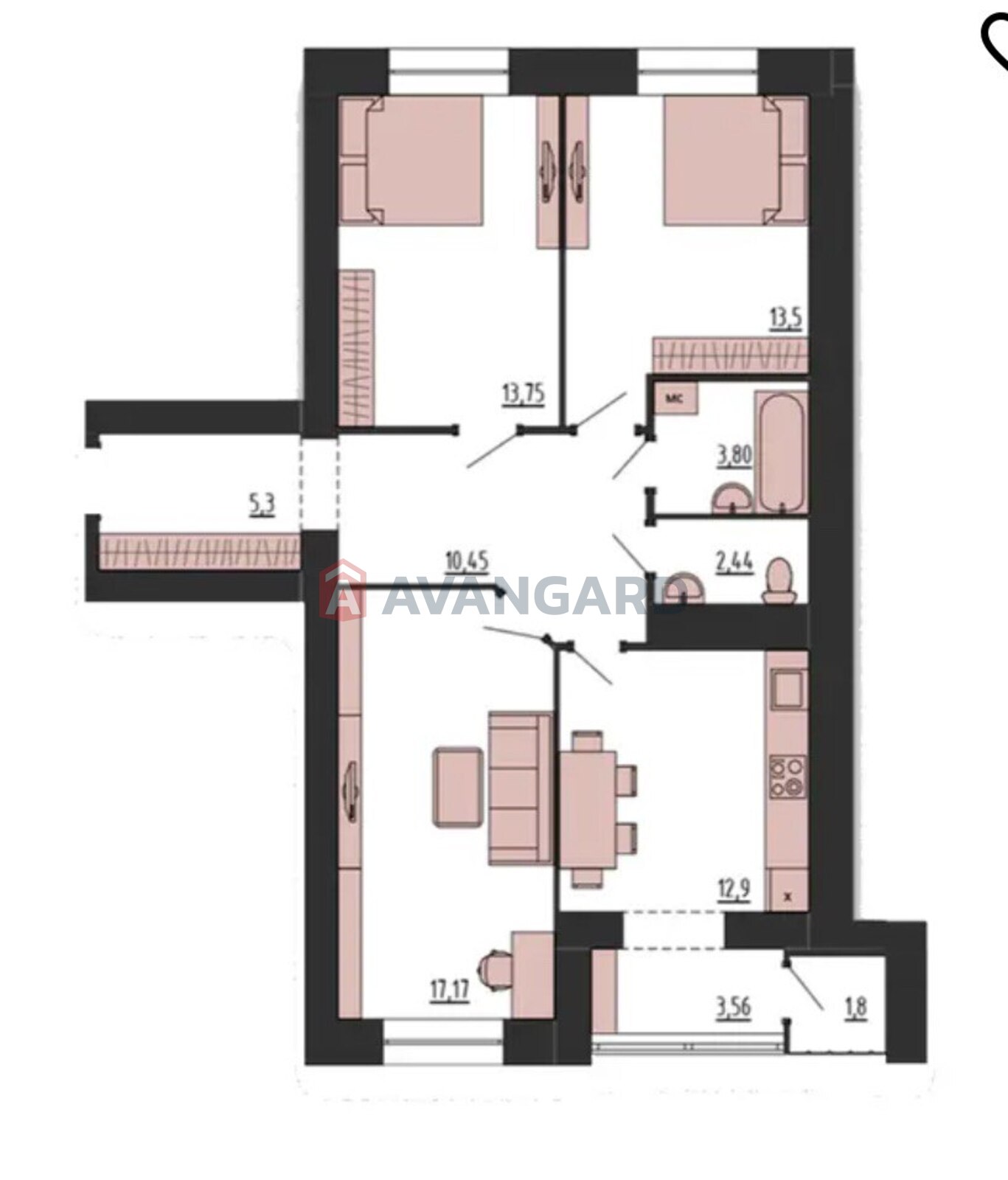 3 ��. ��������, 80/43/15 ��. �., 4/10 ������ ���� 2