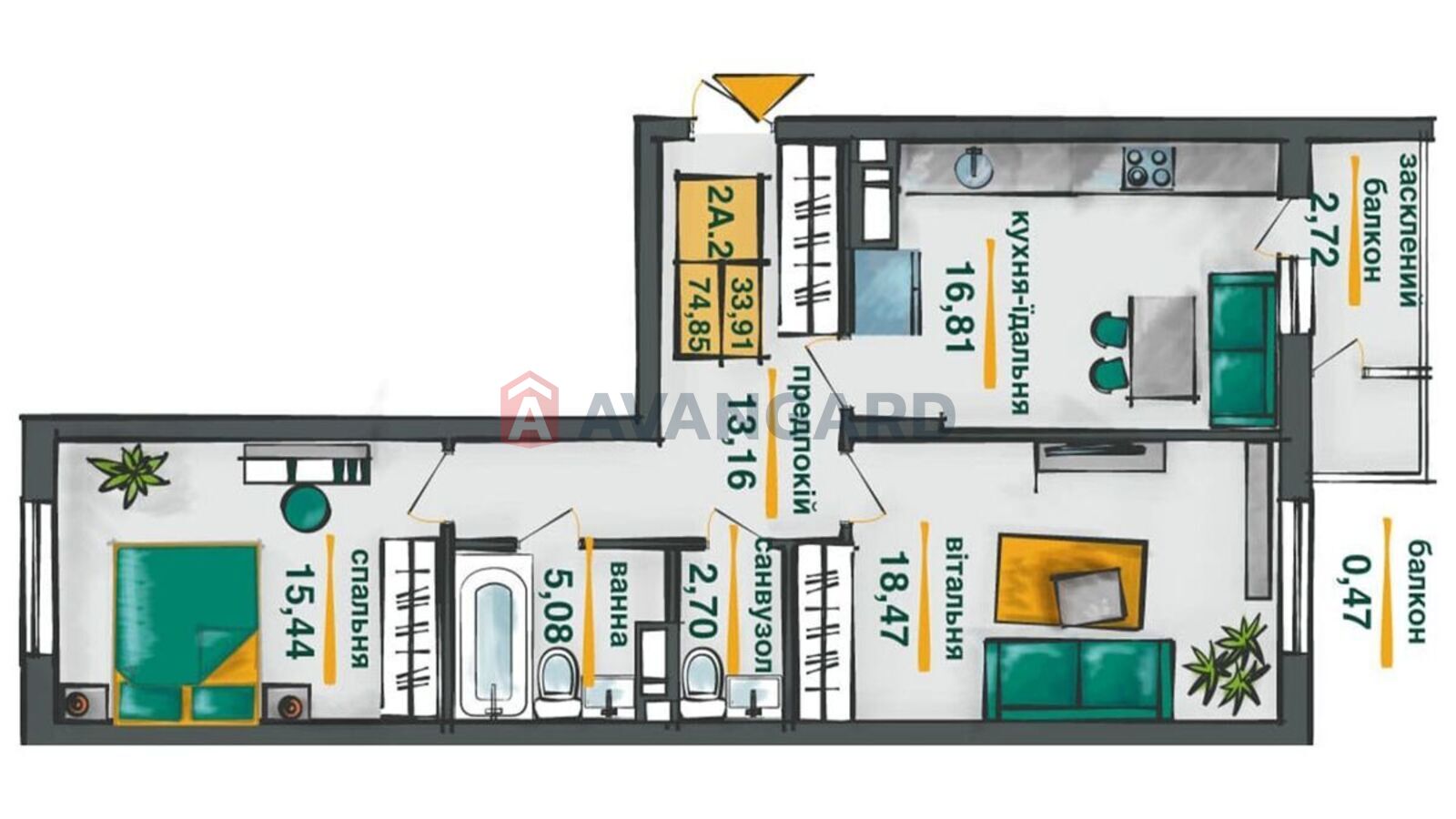 2 ��. ��������, 75/35/17 ��. �., 5/20 ������ ���� 11