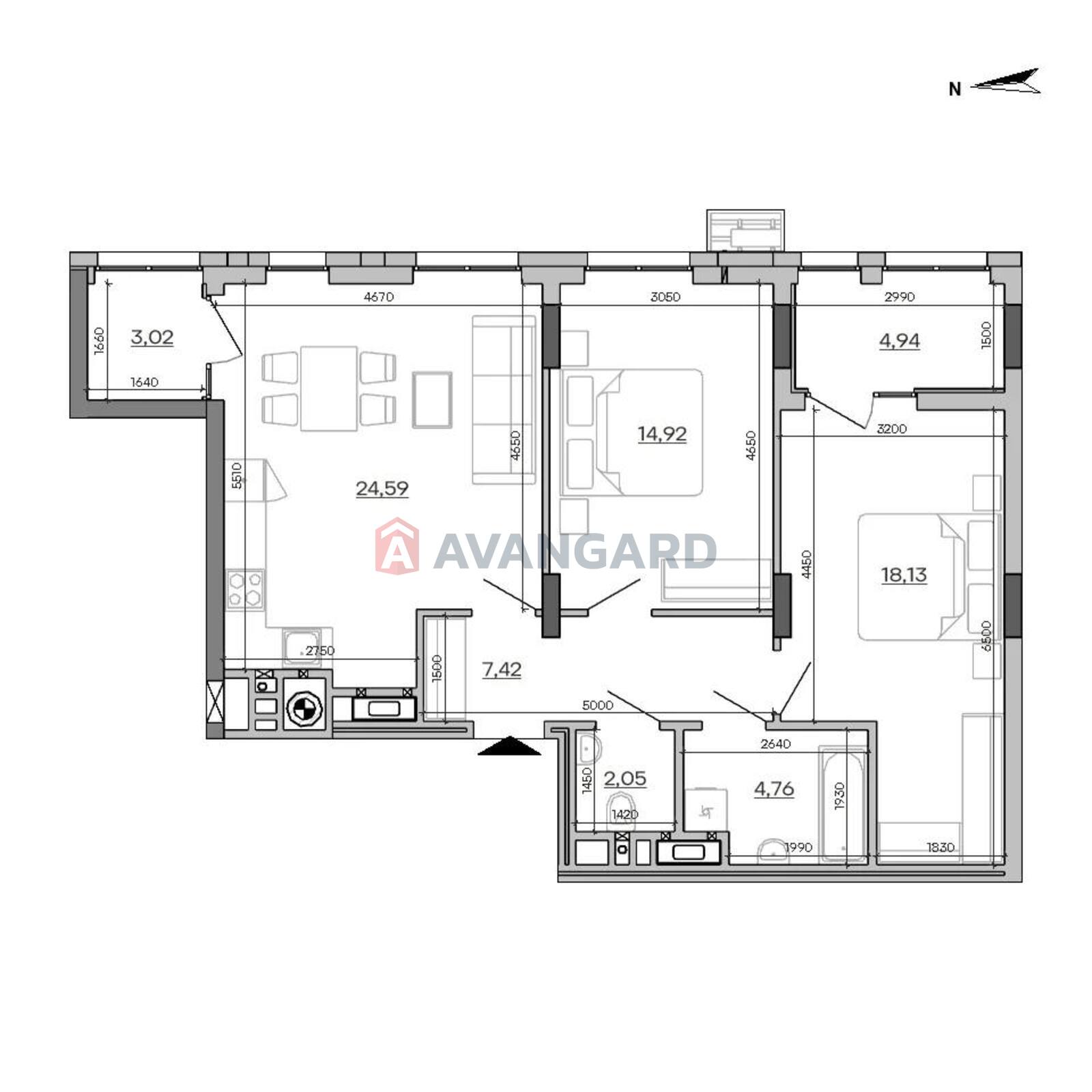 2 ��. ��������, 79,83/33,05/24,59 ��. �., 4/9 ������ ���� 1