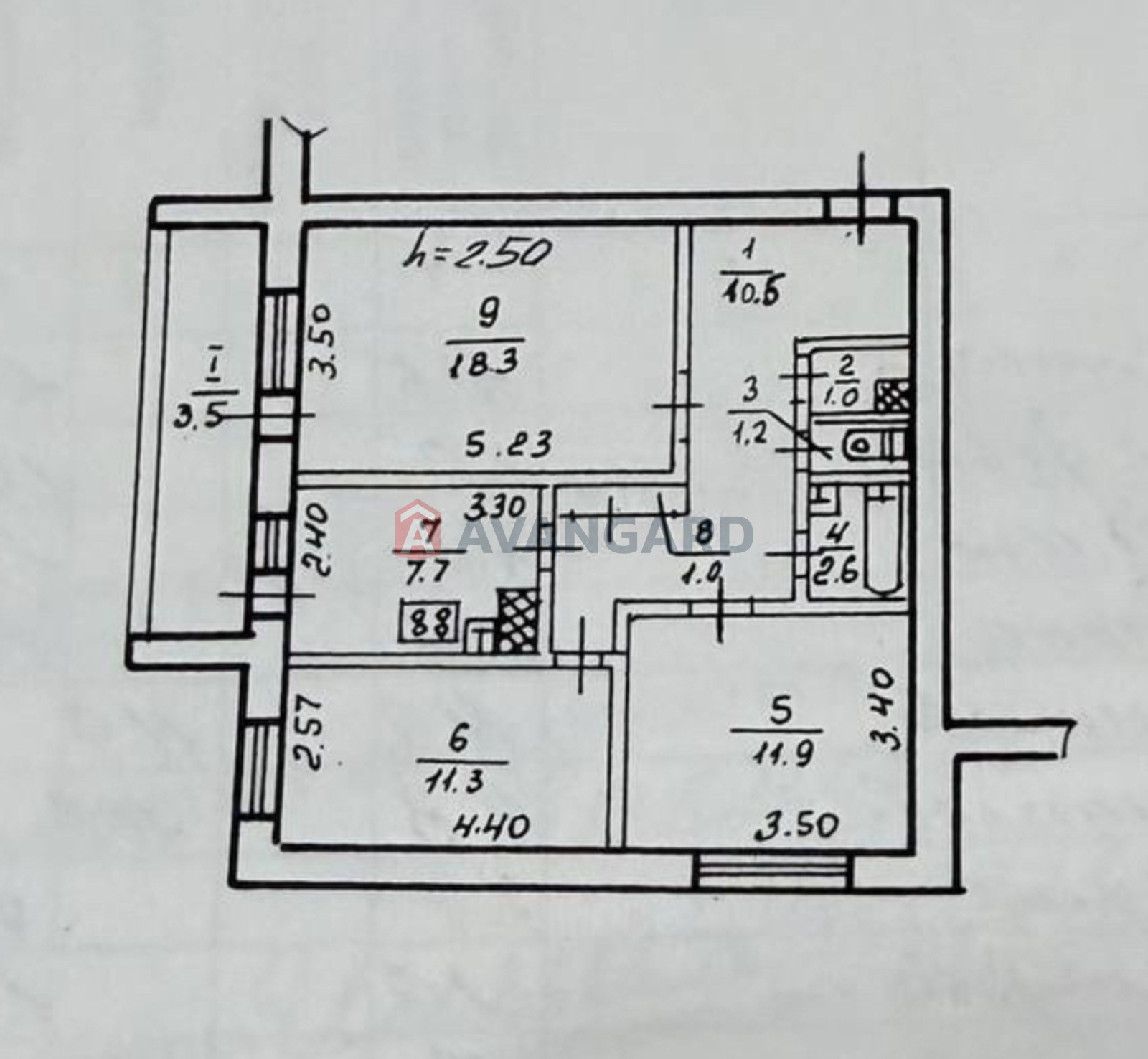1 ��. ��������, 69/50/9 ��. �., 11/16 ������ ���� 20