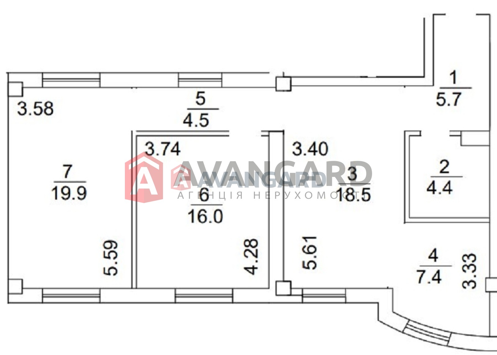 2 ��. ��������, 76,4/40/20 ��. �., 5/6 ������ ���� 2