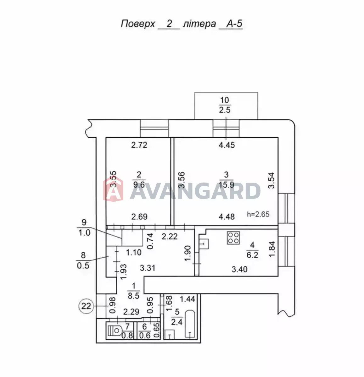 2 ��. ��������, 48/25/6 ��. �., 2/5 ������ ���� 4
