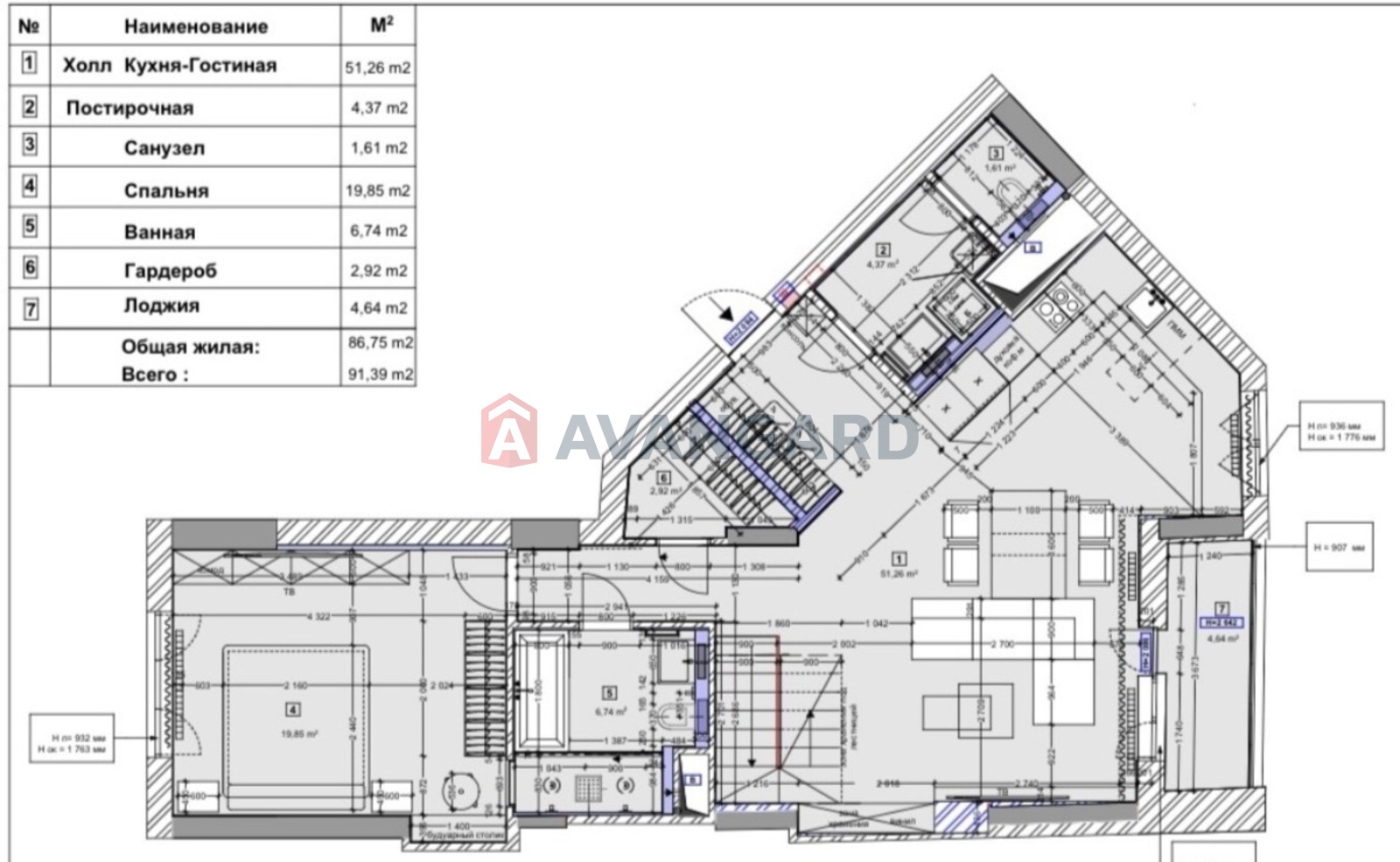 3 ��. ��������, 147/54/13 ��. �., 14/14 ������ ���� 24