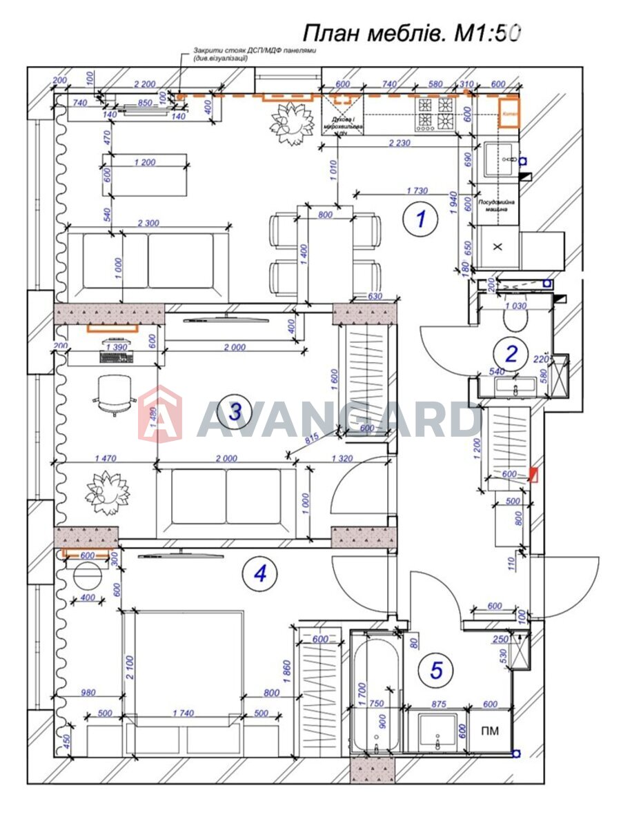 2 кім. квартира, 63/40/20 кв. м., 11/16 поверх фото 4 2 кім. квартира, 63/40/20 кв. м., 11/16 поверх фото 4