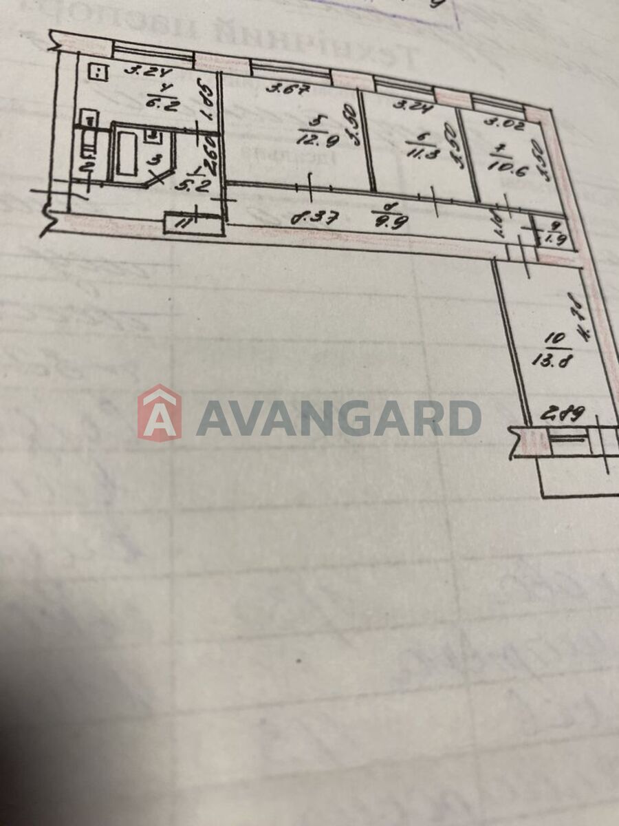 4 кім. квартира, 78/50/6 кв. м., 9/9 поверх фото 7 4 кім. квартира, 78/50/6 кв. м., 9/9 поверх фото 7