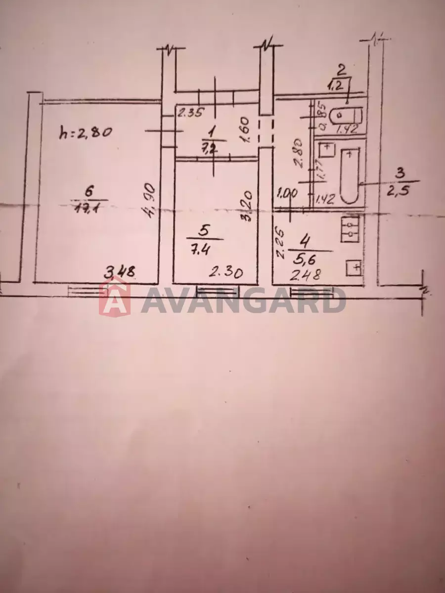 2 ��. ��������, 41/24/5 ��. �., 1/3 ������ ���� 12