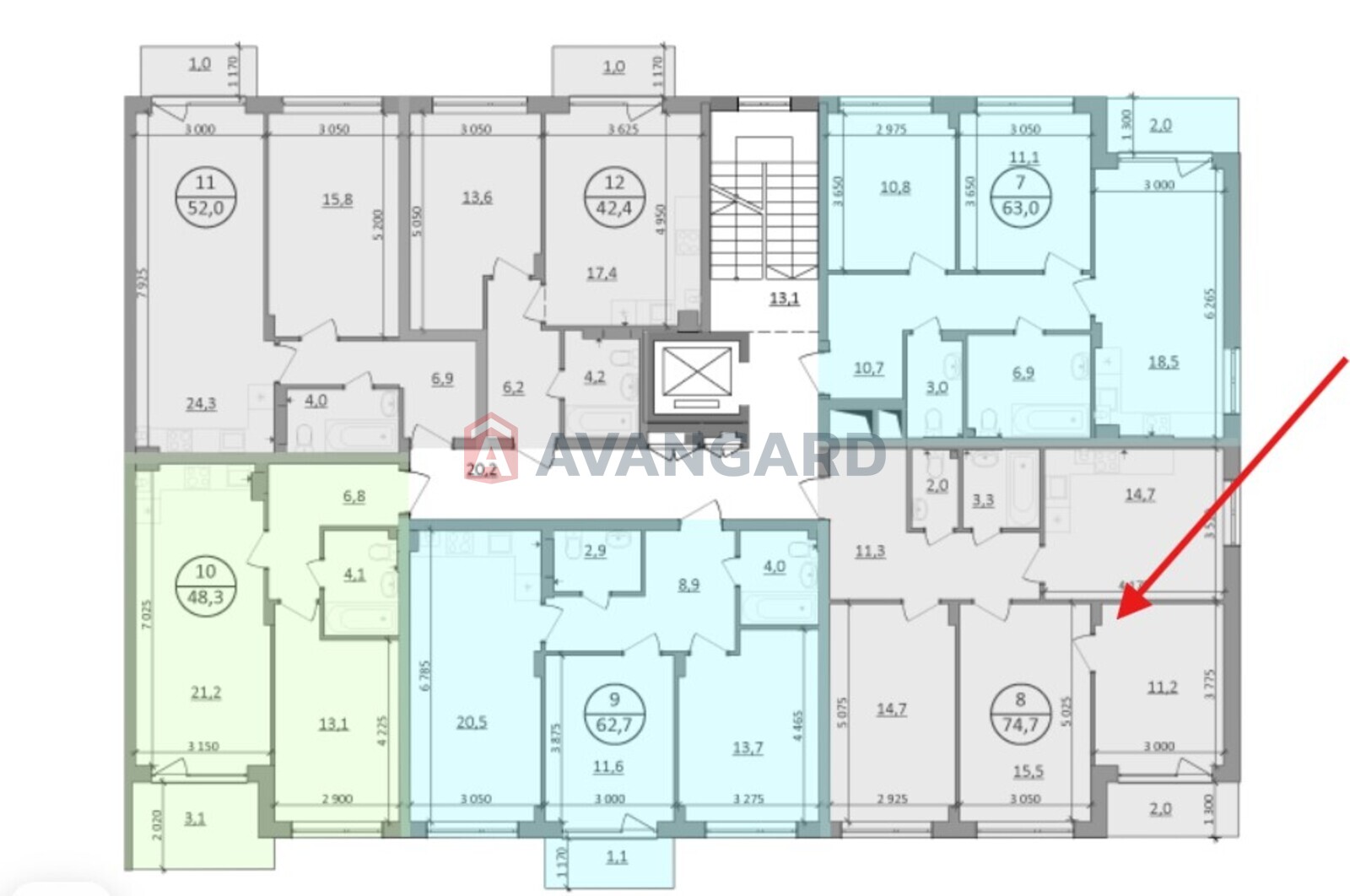 3 кім. квартира, 74.7/-/15 кв. м., 2/5 поверх фото 4 3 кім. квартира, 74.7/-/15 кв. м., 2/5 поверх фото 4