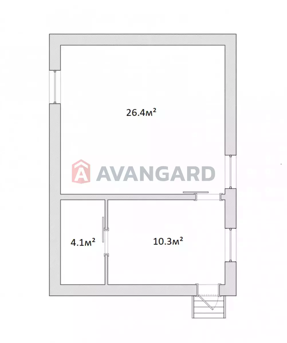 1 кім. квартира, 41/16/10 кв. м., 1/1 поверх фото 6 1 кім. квартира, 41/16/10 кв. м., 1/1 поверх фото 6