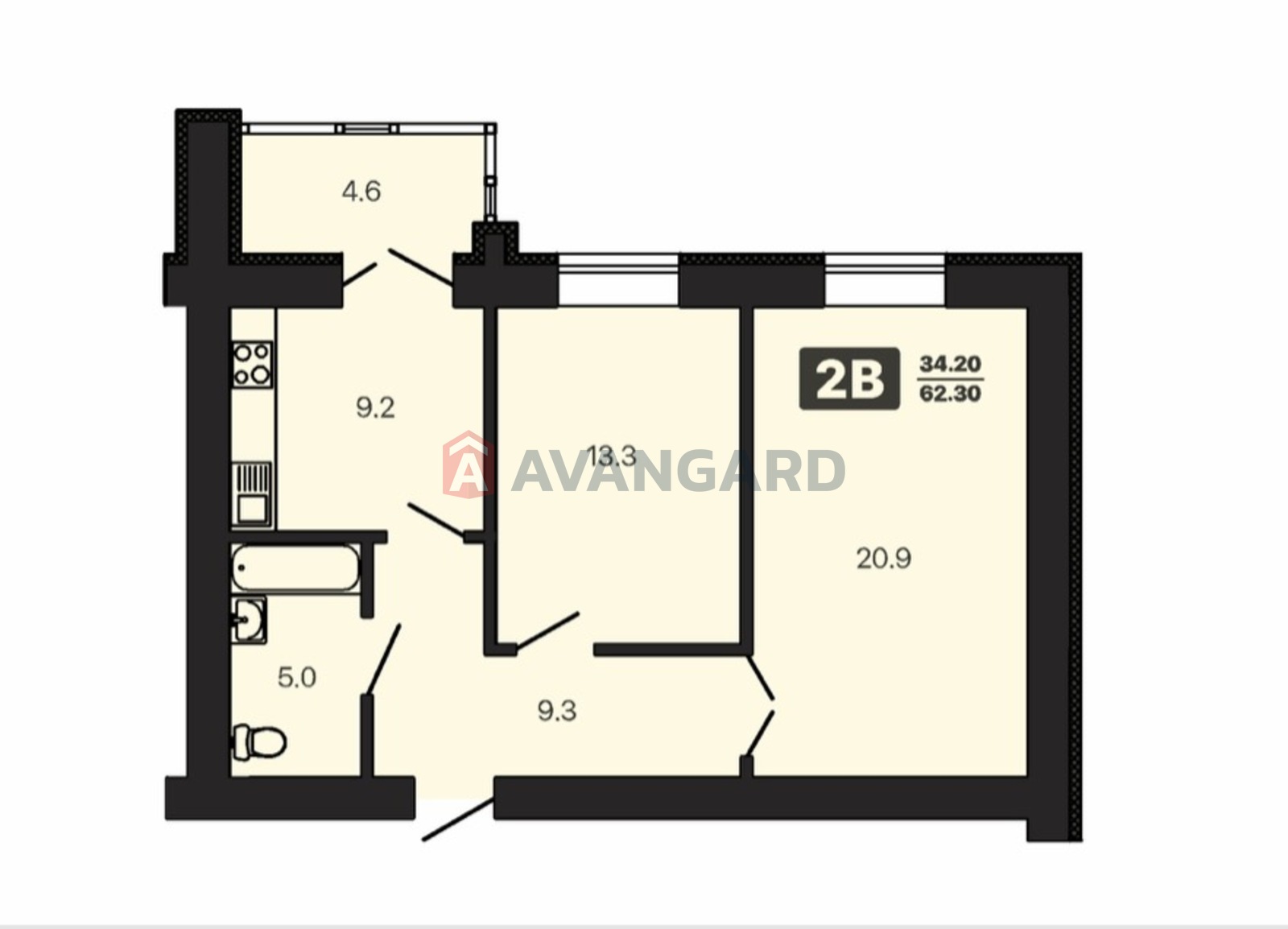 2 кім. квартира, 65/-/9,5 кв. м., 3/10 поверх фото 1 2 кім. квартира, 65/-/9,5 кв. м., 3/10 поверх фото 1