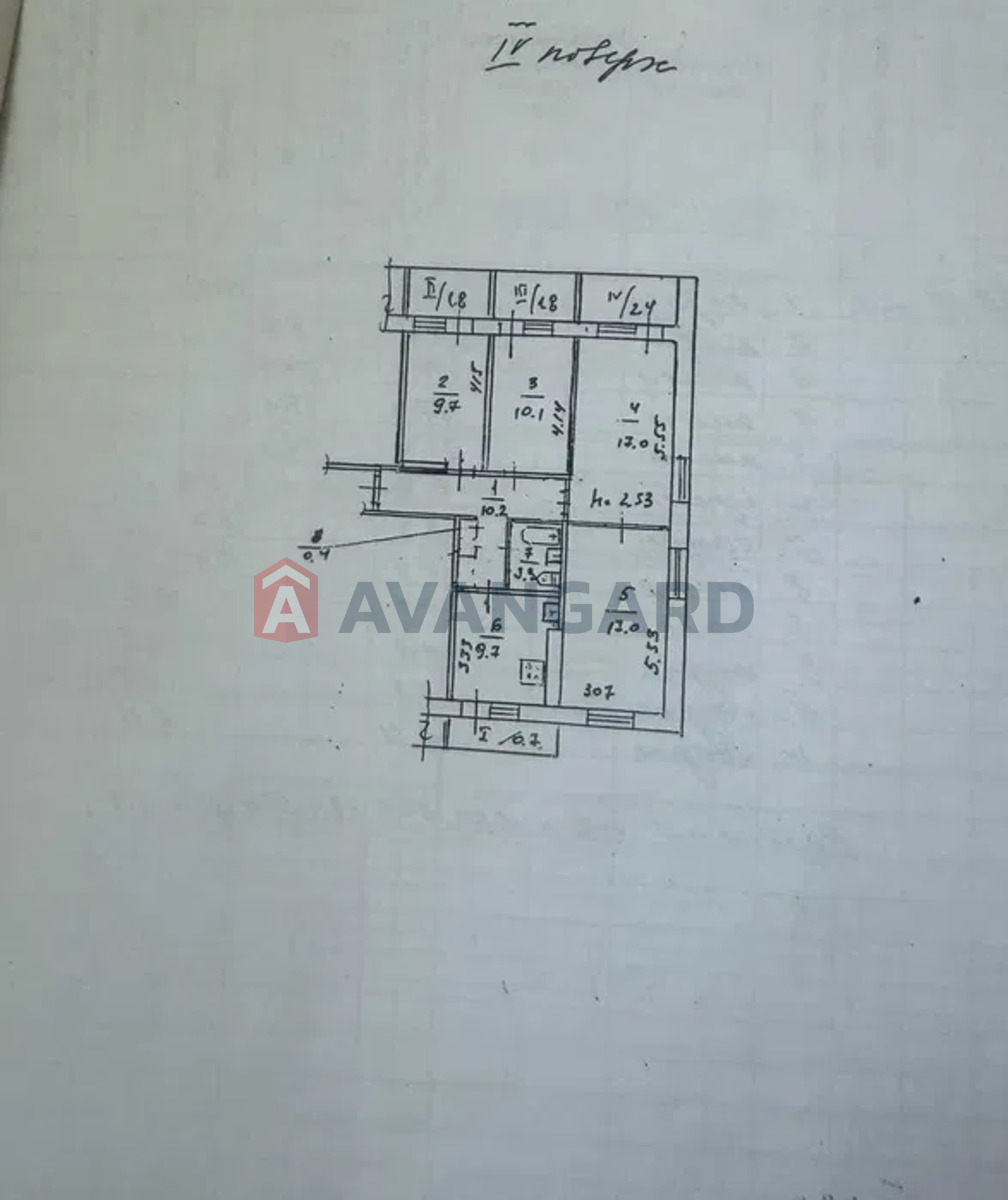 4 комн. квартира, 77/-/9 кв. м., 4/9 этаж фото 16 4 комн. квартира, 77/-/9 кв. м., 4/9 этаж фото 16