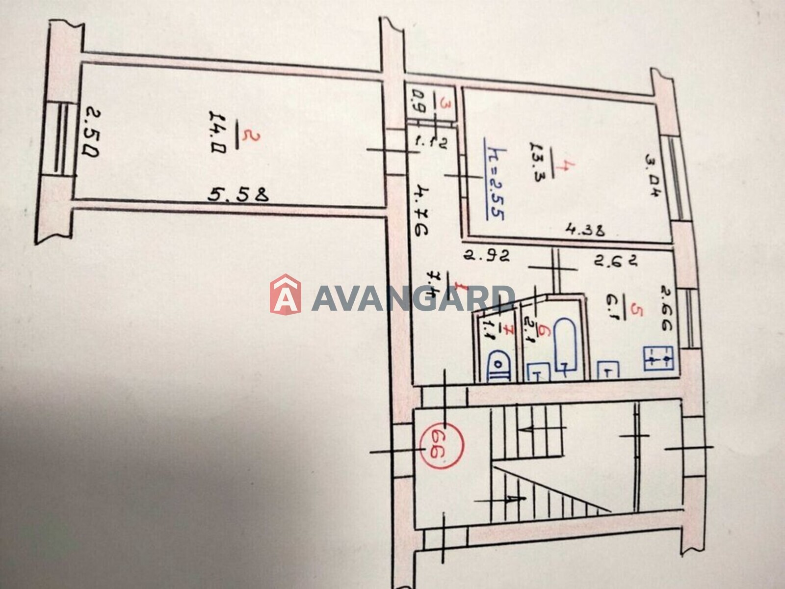 2 комн. квартира, 44/-/7 кв. м., 1/5 этаж фото 1 2 комн. квартира, 44/-/7 кв. м., 1/5 этаж фото 1