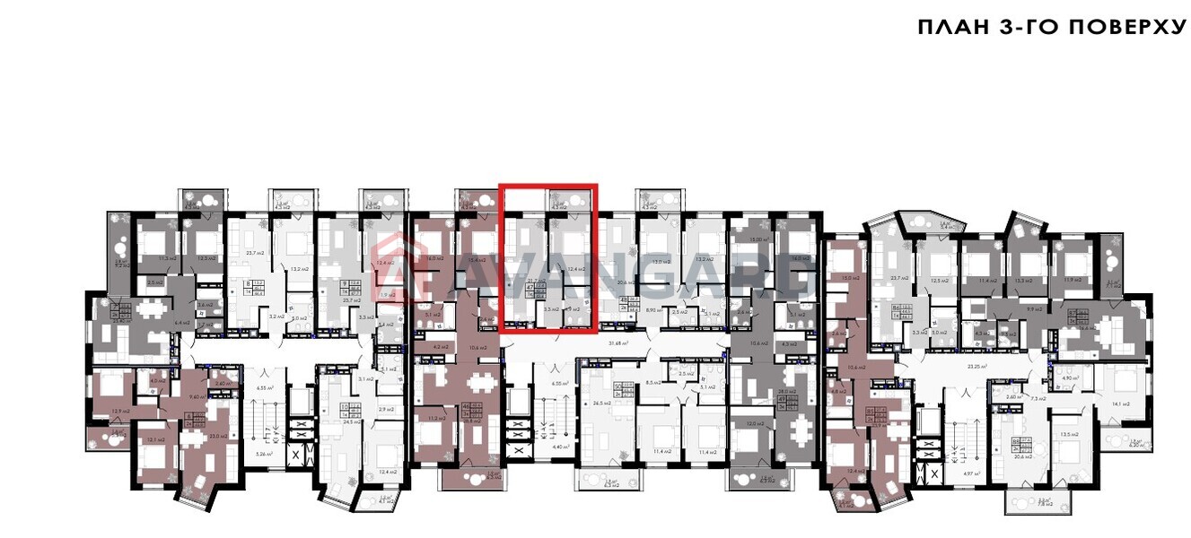 1 кім. квартира, 43.6/12.4/21.7 кв. м., 3/9 поверх фото 10 1 кім. квартира, 43.6/12.4/21.7 кв. м., 3/9 поверх фото 10