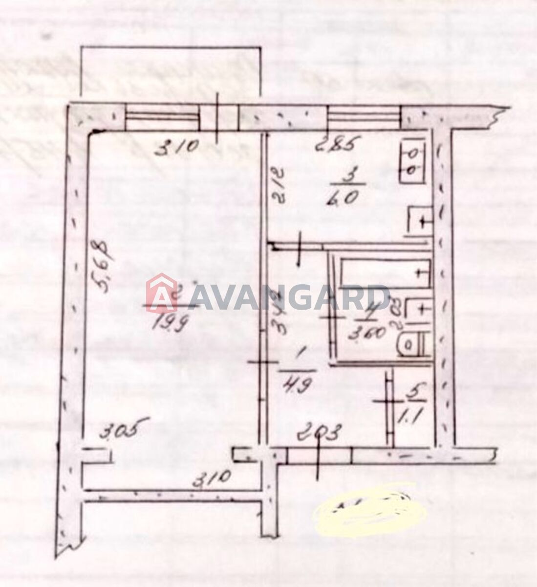 1 кім. квартира, 37/-/7 кв. м., 9/9 поверх фото 1 1 кім. квартира, 37/-/7 кв. м., 9/9 поверх фото 1