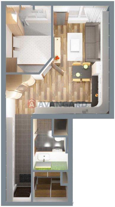 1 кім. квартира, 41/-/22 кв. м., 17/25 поверх фото 9 1 кім. квартира, 41/-/22 кв. м., 17/25 поверх фото 9