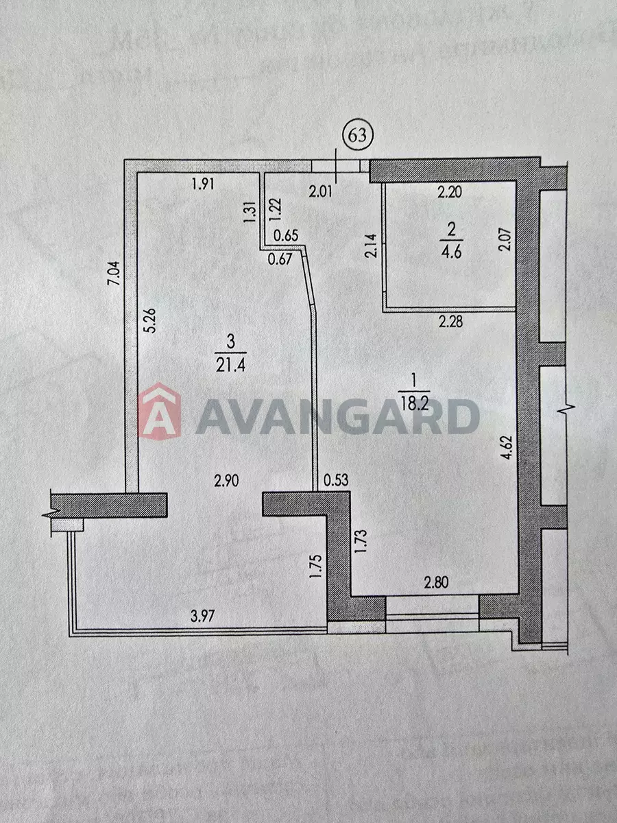 1 кім. квартира, 44/-/18 кв. м., 11/12 поверх фото 3 1 кім. квартира, 44/-/18 кв. м., 11/12 поверх фото 3