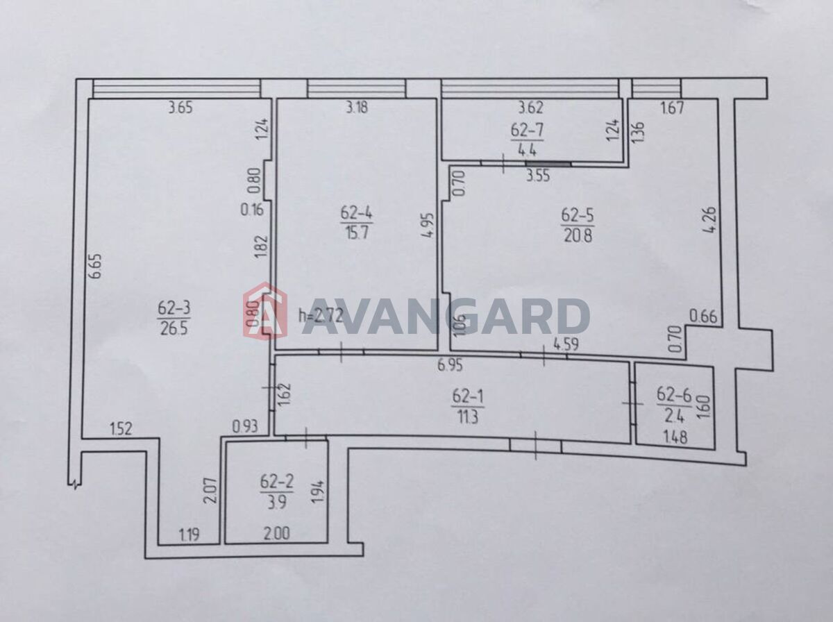 2 кім. квартира, 85/-/20 кв. м., 5/8 поверх фото 9 2 кім. квартира, 85/-/20 кв. м., 5/8 поверх фото 9