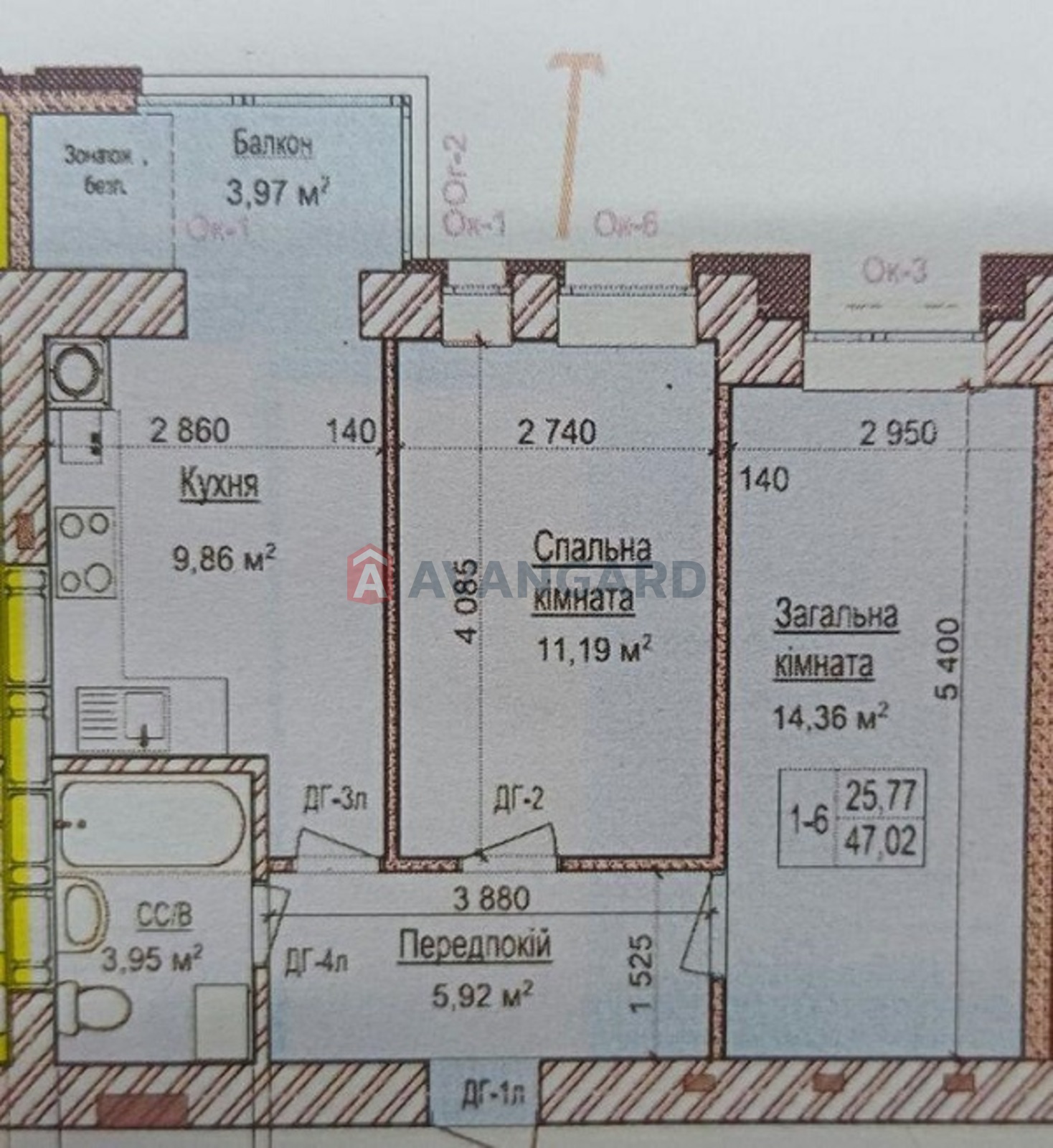2 кім. квартира, 50/-/10 кв. м., 1/10 поверх фото 6 2 кім. квартира, 50/-/10 кв. м., 1/10 поверх фото 6