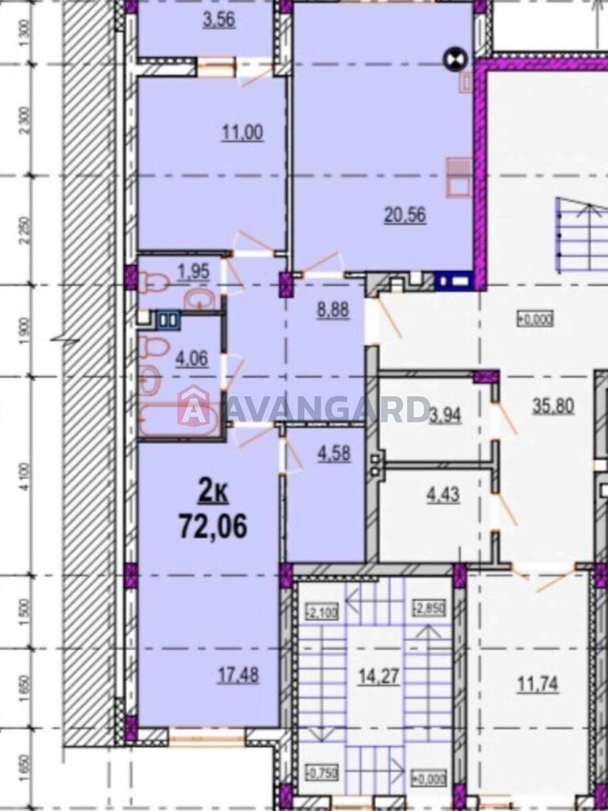 2 комн. квартира, 72/-/20 кв. м., 1/6 этаж фото 1 2 комн. квартира, 72/-/20 кв. м., 1/6 этаж фото 1