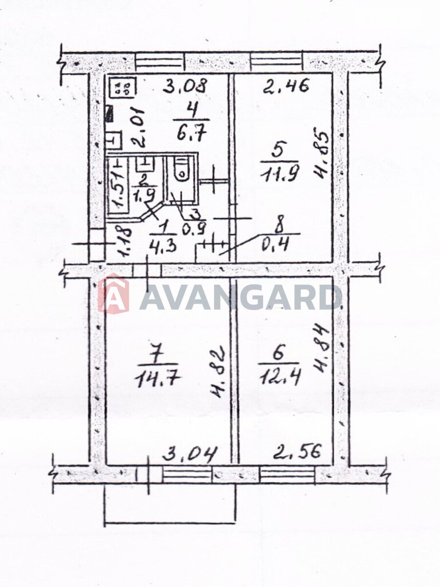 3 комн. квартира, 54/-/7 кв. м., 5/5 этаж фото 15 3 комн. квартира, 54/-/7 кв. м., 5/5 этаж фото 15