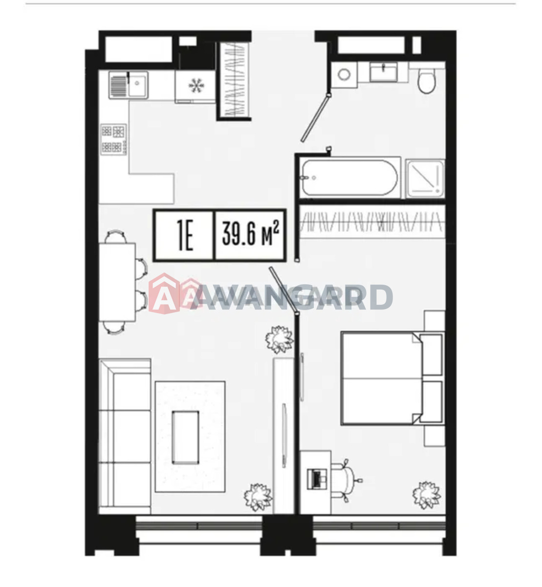 1 кім. квартира, 40/-/15 кв. м., 15/24 поверх фото 12 1 кім. квартира, 40/-/15 кв. м., 15/24 поверх фото 12