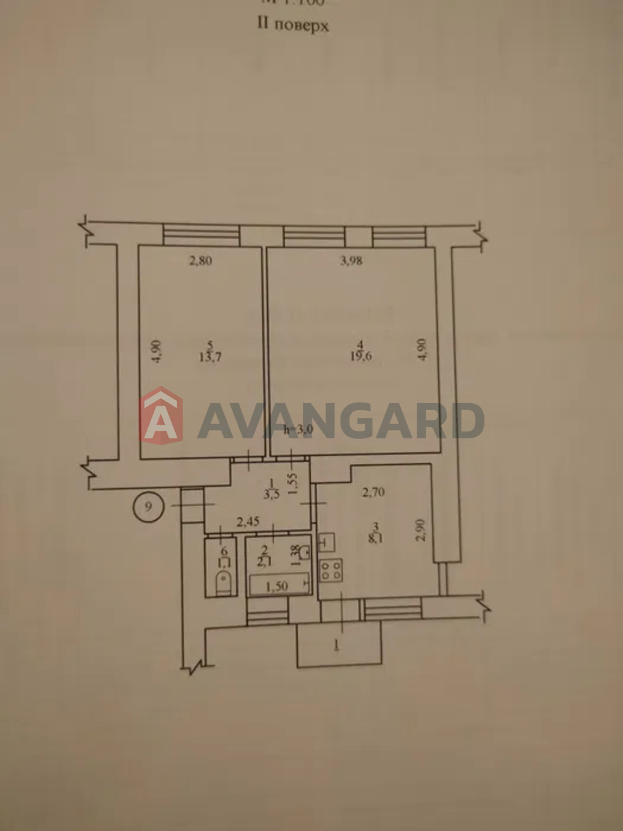 2 кім. квартира, 48.7/33.3/14.8 кв. м., 2/3 поверх фото 9 2 кім. квартира, 48.7/33.3/14.8 кв. м., 2/3 поверх фото 9