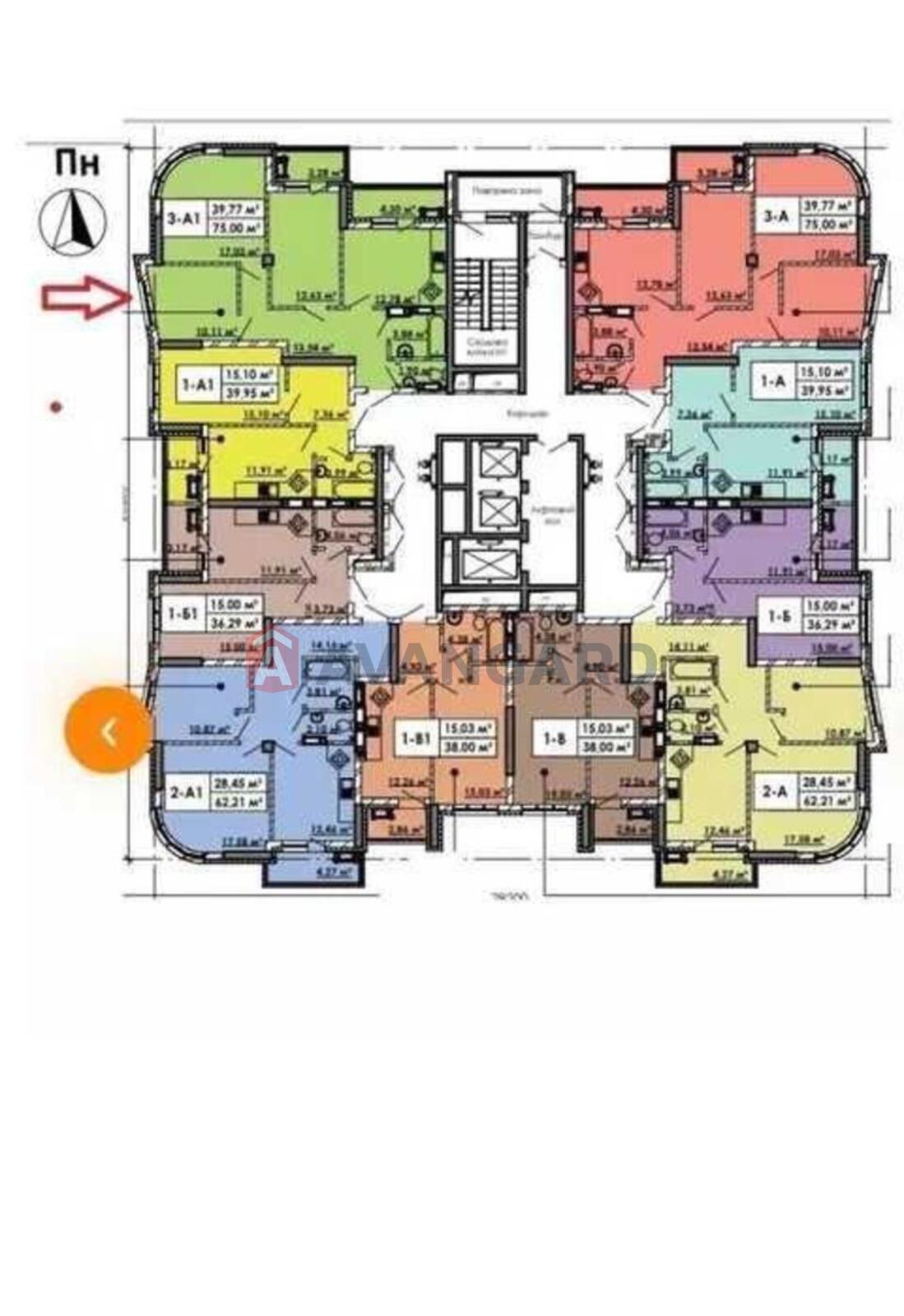 3 кім. квартира, 75/-/13 кв. м., 5/26 поверх фото 5 3 кім. квартира, 75/-/13 кв. м., 5/26 поверх фото 5