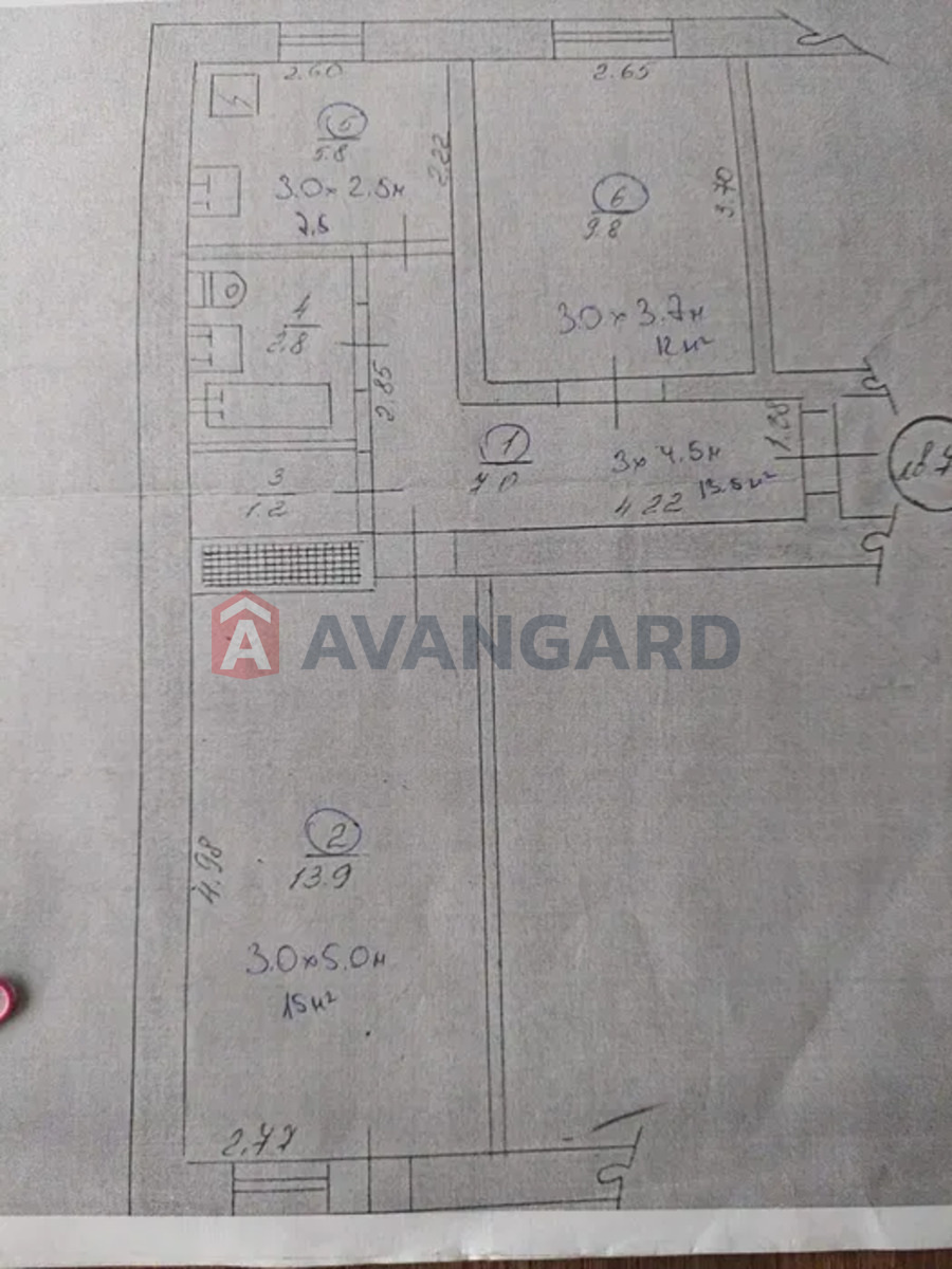 2 кім. квартира, 42/-/6 кв. м., 3/5 поверх фото 1 2 кім. квартира, 42/-/6 кв. м., 3/5 поверх фото 1