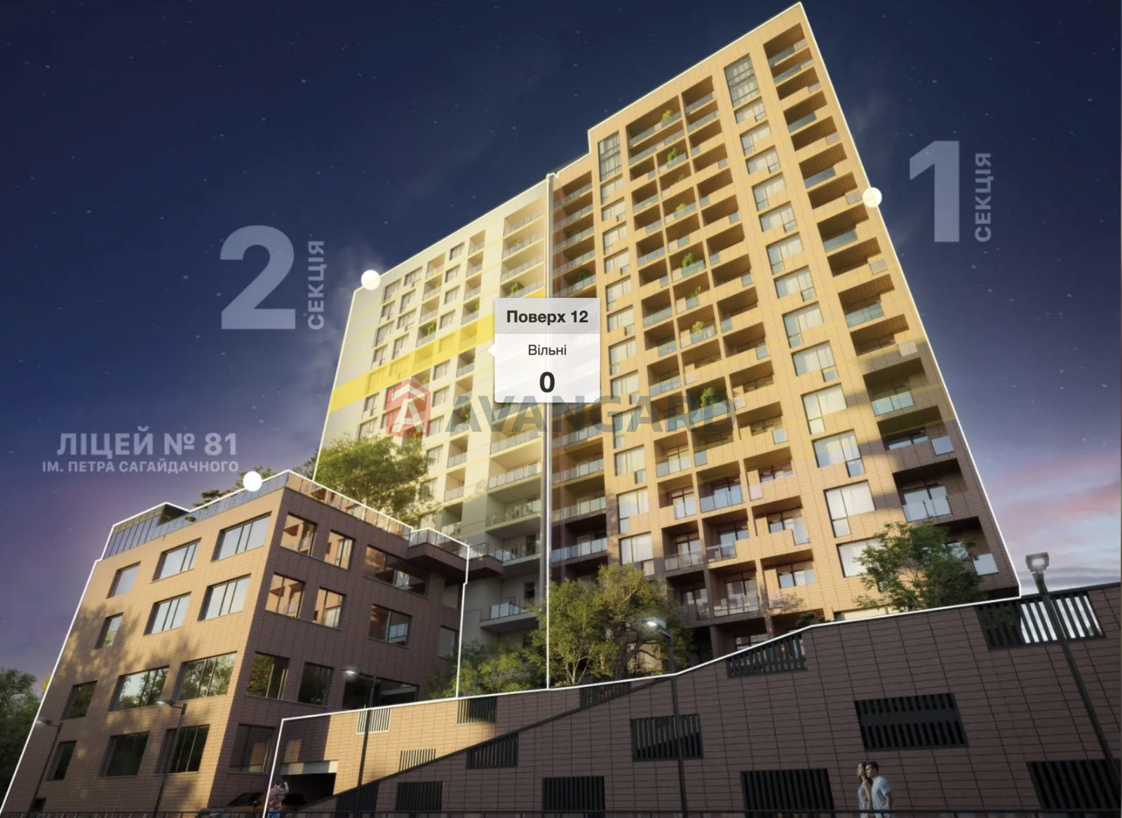 1 кім. квартира, 44,4/13,20/18,70 кв. м., 12/16 поверх фото 7 1 кім. квартира, 44,4/13,20/18,70 кв. м., 12/16 поверх фото 7