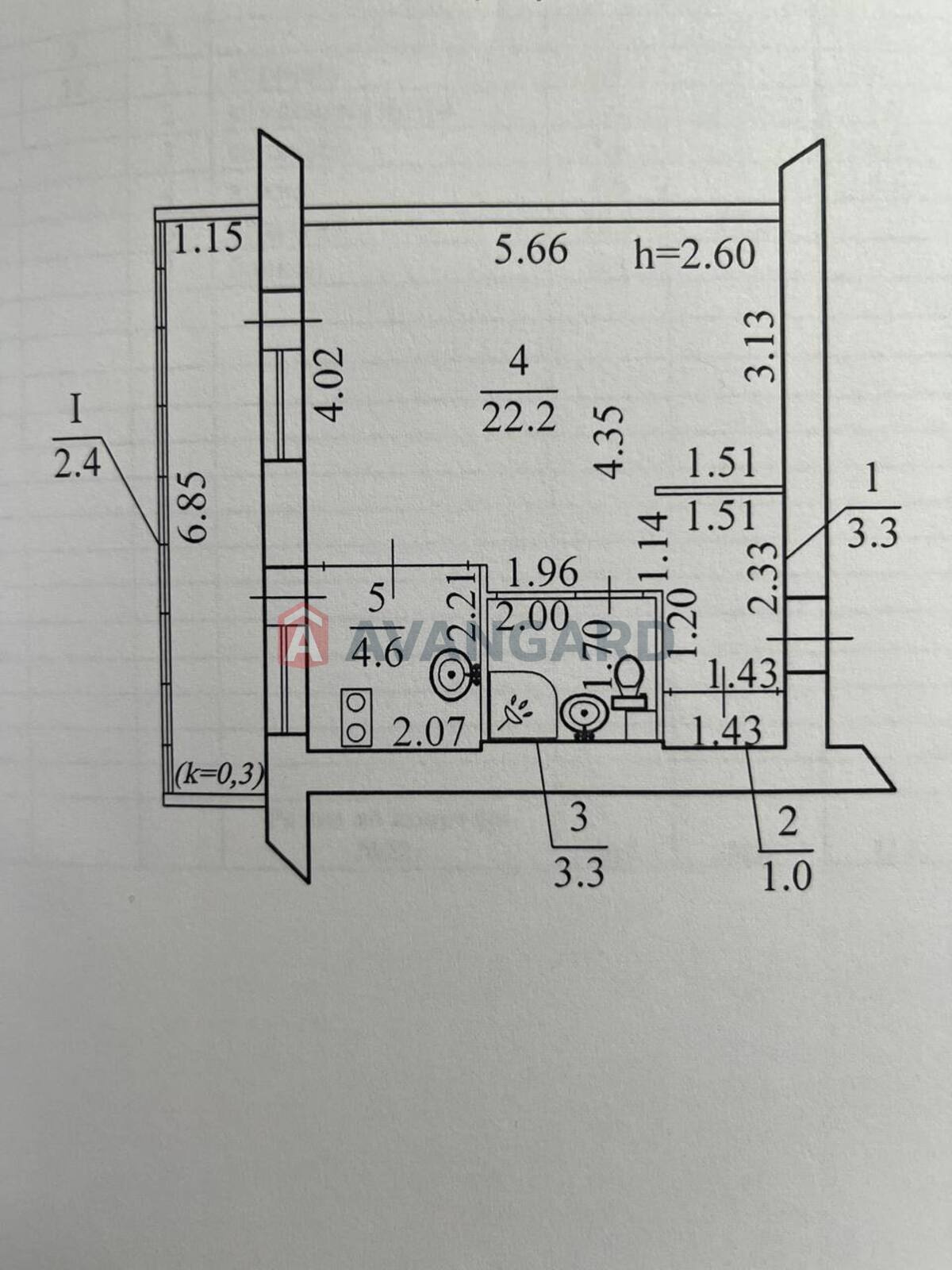 1 кім. квартира, 36/-/6 кв. м., 2/9 поверх фото 16 1 кім. квартира, 36/-/6 кв. м., 2/9 поверх фото 16