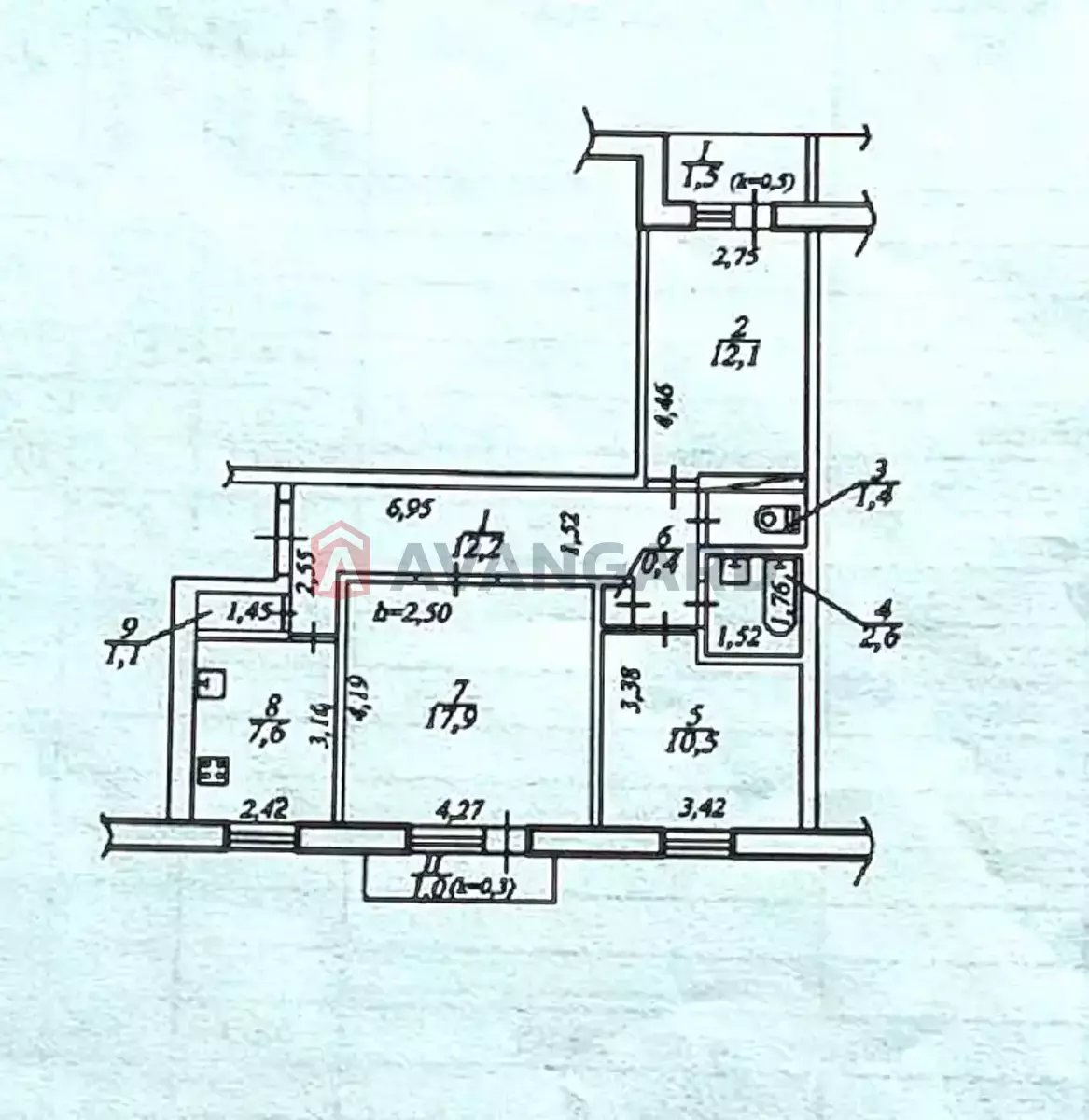 3 кім. квартира, 68/40/9 кв. м., 4/9 поверх фото 5 3 кім. квартира, 68/40/9 кв. м., 4/9 поверх фото 5
