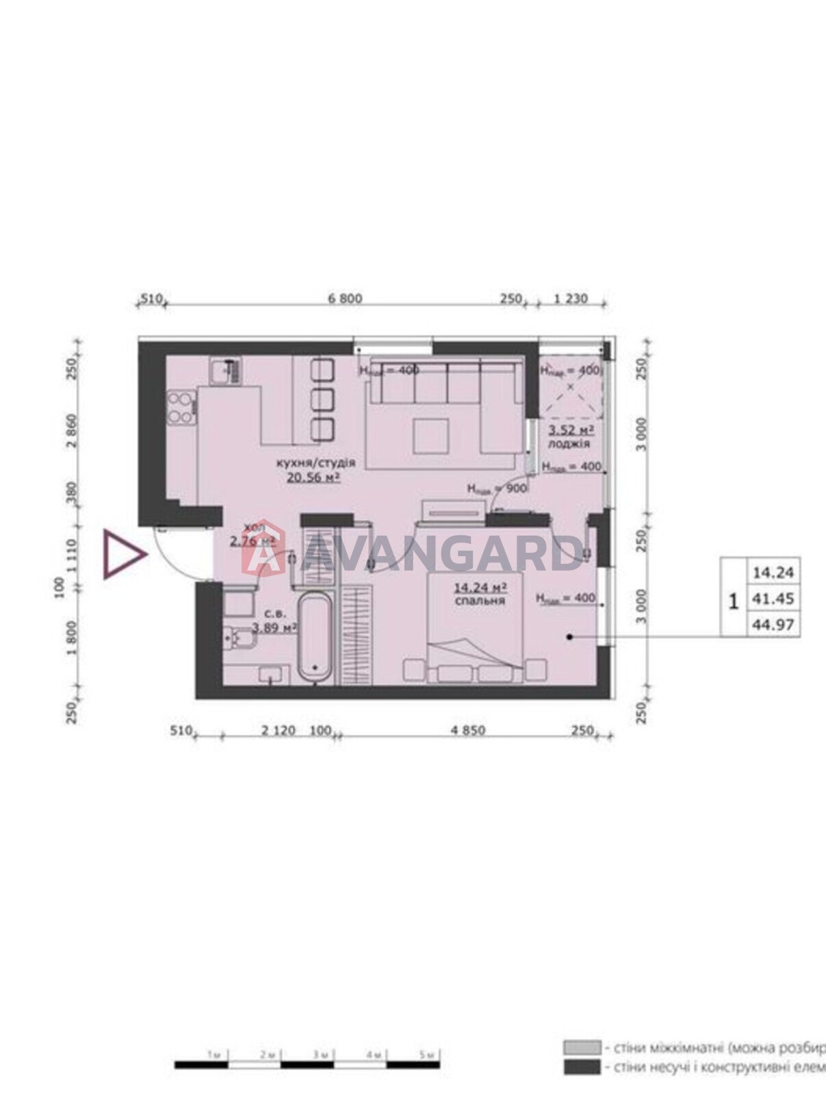 1 комн. квартира, 44/-/20 кв. м., 9/16 этаж фото 4 1 комн. квартира, 44/-/20 кв. м., 9/16 этаж фото 4