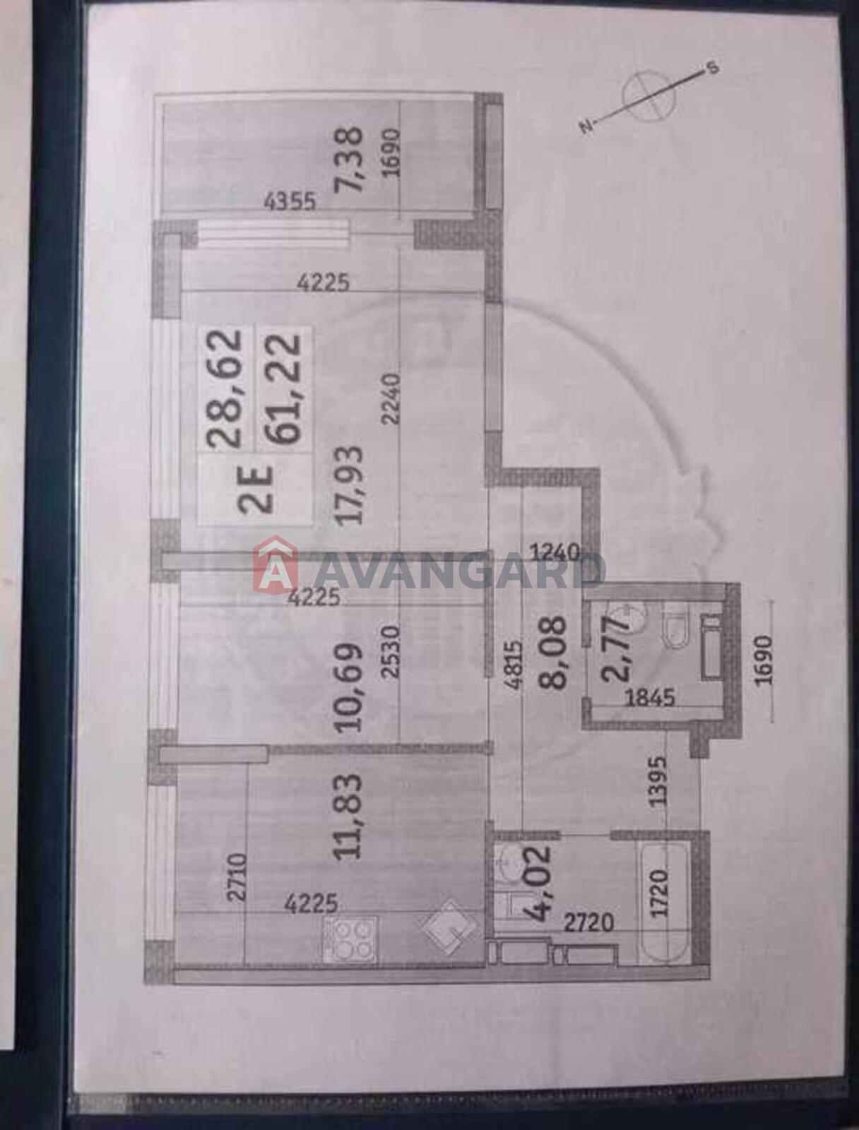 2 комн. квартира, 61/-/11 кв. м., 6/24 этаж фото 1 2 комн. квартира, 61/-/11 кв. м., 6/24 этаж фото 1