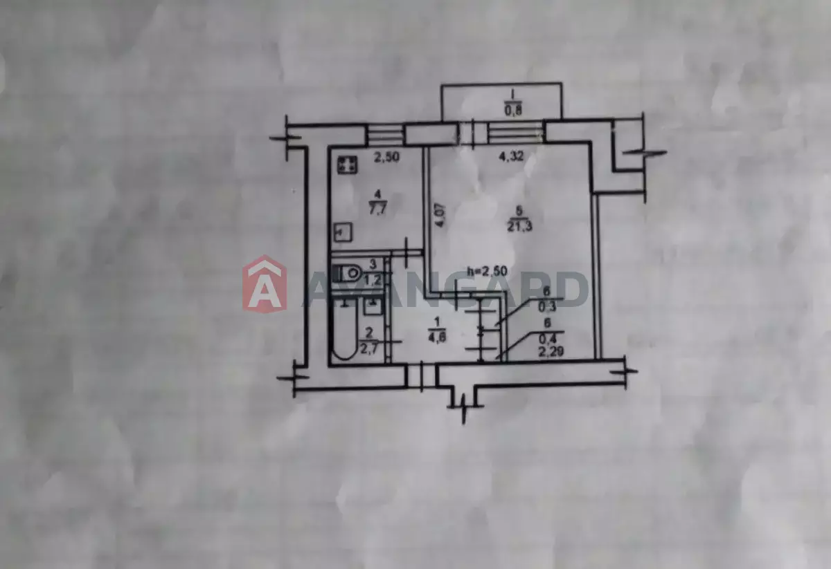 1 кім. квартира, 39/21/8 кв. м., 2/9 поверх фото 7 1 кім. квартира, 39/21/8 кв. м., 2/9 поверх фото 7