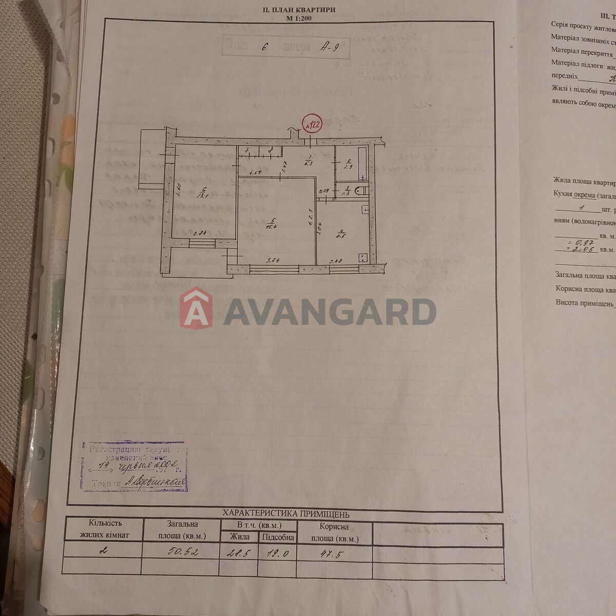 2 кім. квартира, 50/33/7 кв. м., 6/9 поверх фото 17 2 кім. квартира, 50/33/7 кв. м., 6/9 поверх фото 17
