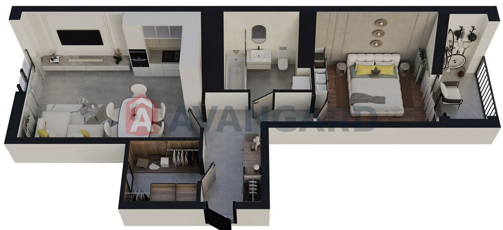 1 кім. квартира, 46/-/13.5 кв. м., 5/8 поверх фото 4 1 кім. квартира, 46/-/13.5 кв. м., 5/8 поверх фото 4