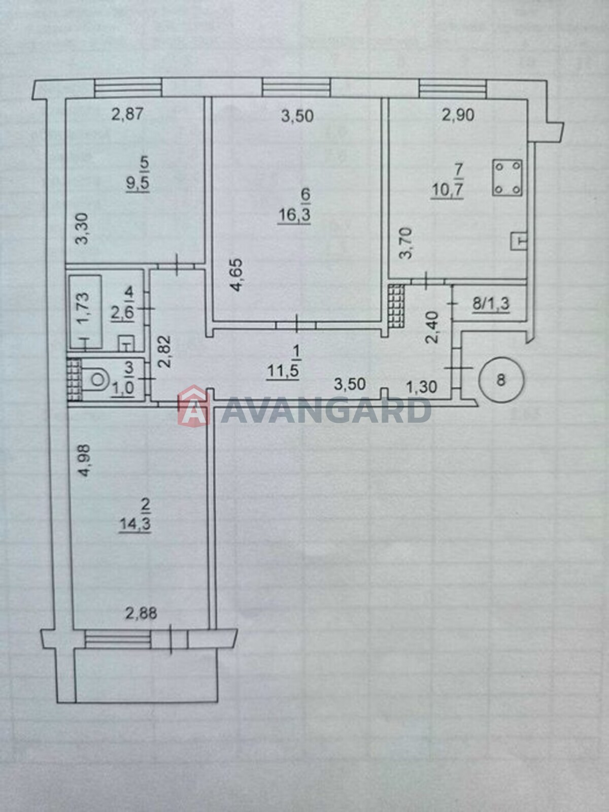 3 кім. квартира, 68/-/10 кв. м., 2/10 поверх фото 3 3 кім. квартира, 68/-/10 кв. м., 2/10 поверх фото 3