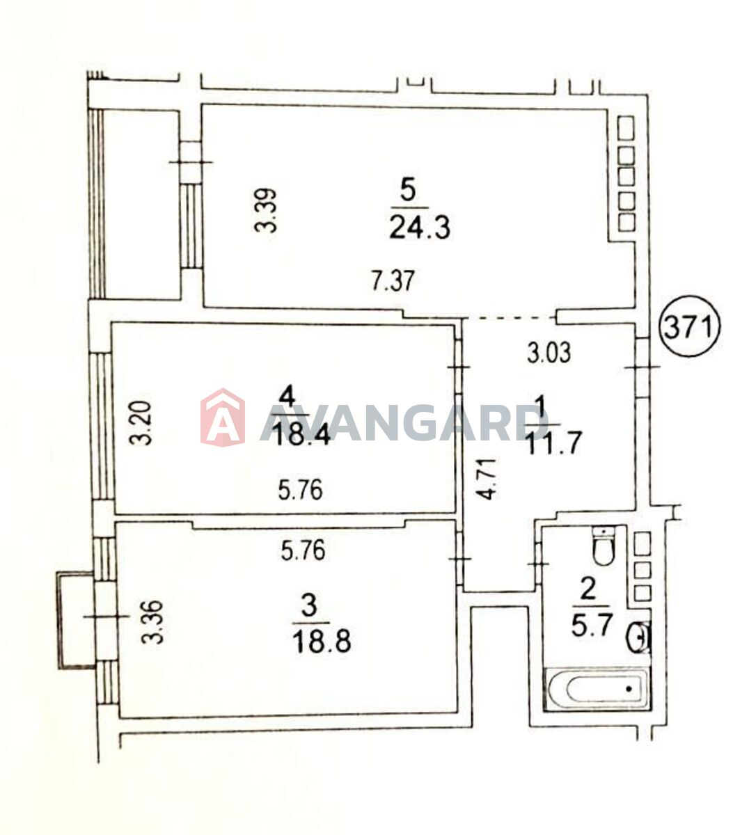 2 кім. квартира, 80/37,2/24 кв. м., 24/34 поверх фото 10 2 кім. квартира, 80/37,2/24 кв. м., 24/34 поверх фото 10