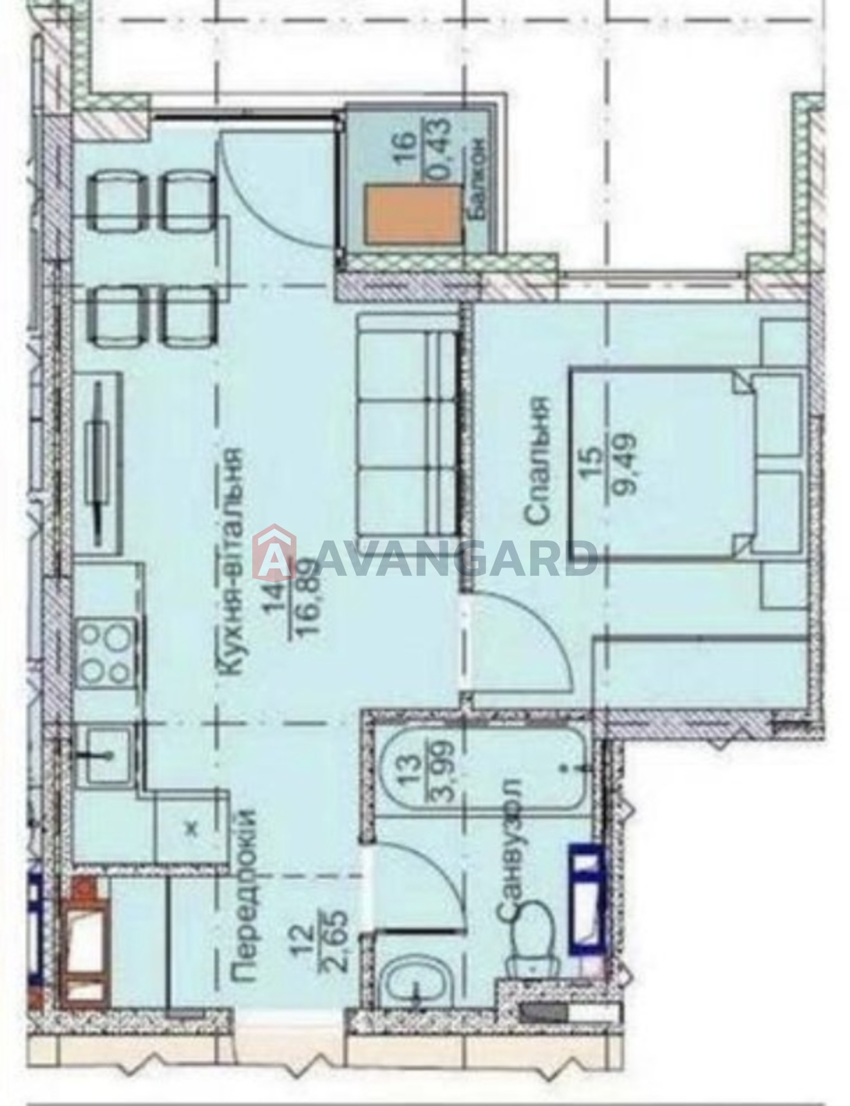 1 комн. квартира, 36.6/11/20.7 кв. м., 8/26 этаж фото 10 1 комн. квартира, 36.6/11/20.7 кв. м., 8/26 этаж фото 10
