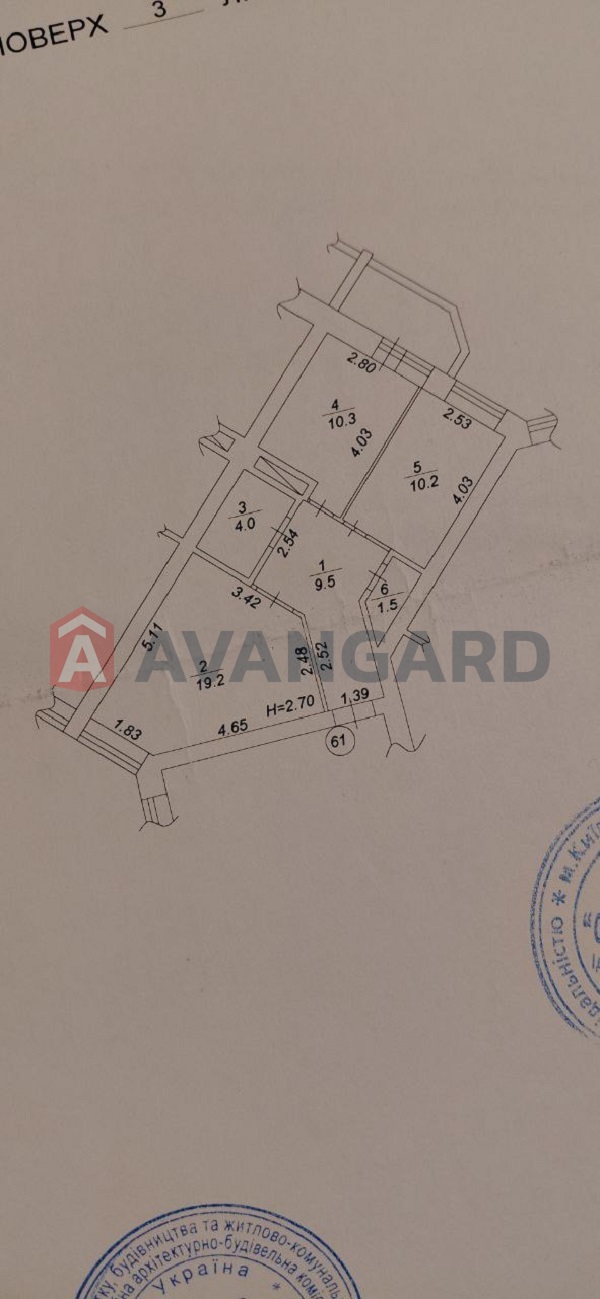 2 кім. квартира, 56,1/-/10,3 кв. м., 3/5 поверх фото 8 2 кім. квартира, 56,1/-/10,3 кв. м., 3/5 поверх фото 8