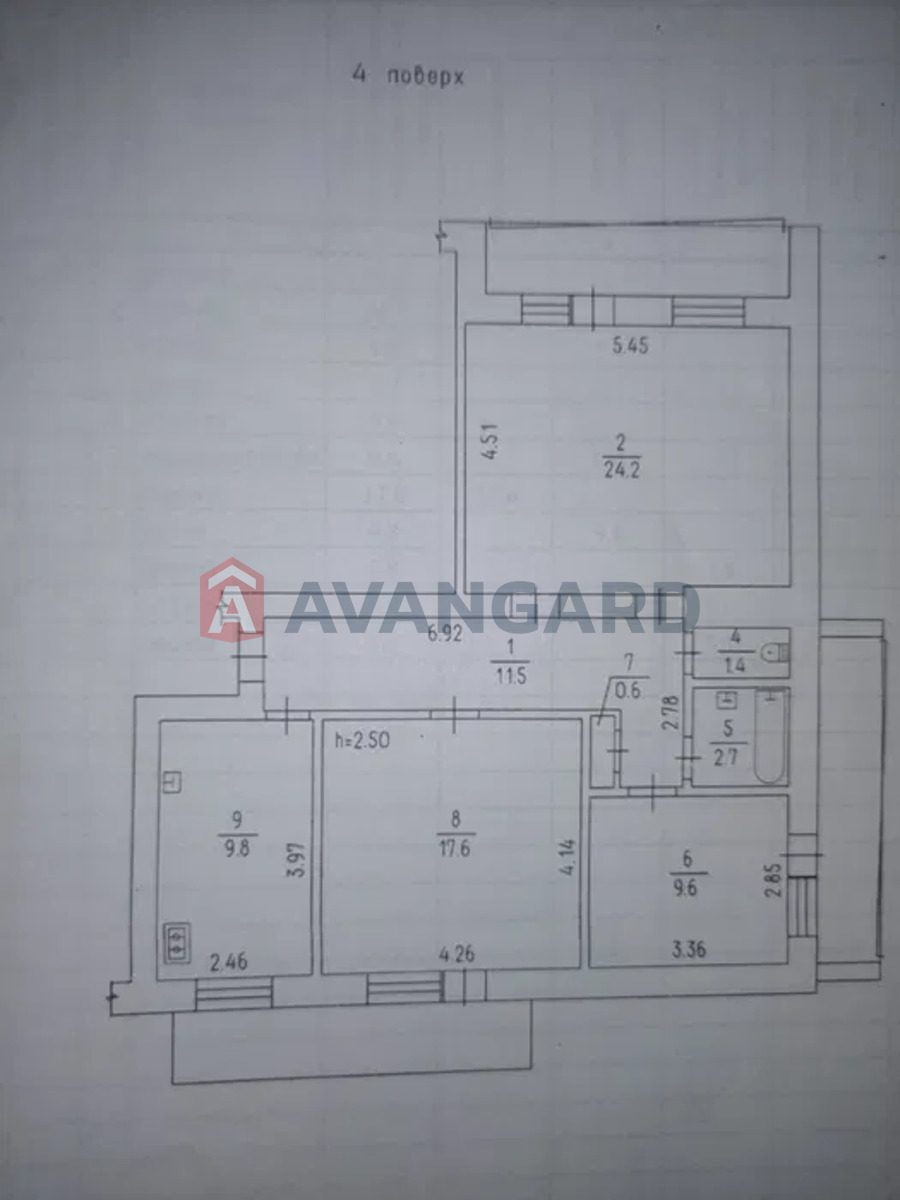 4 кім. квартира, 86/-/9 кв. м., 4/9 поверх фото 7 4 кім. квартира, 86/-/9 кв. м., 4/9 поверх фото 7