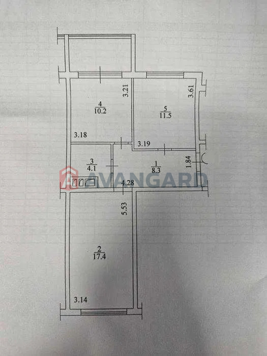 2 кім. квартира, 57/-/10 кв. м., 1/6 поверх фото 2 2 кім. квартира, 57/-/10 кв. м., 1/6 поверх фото 2