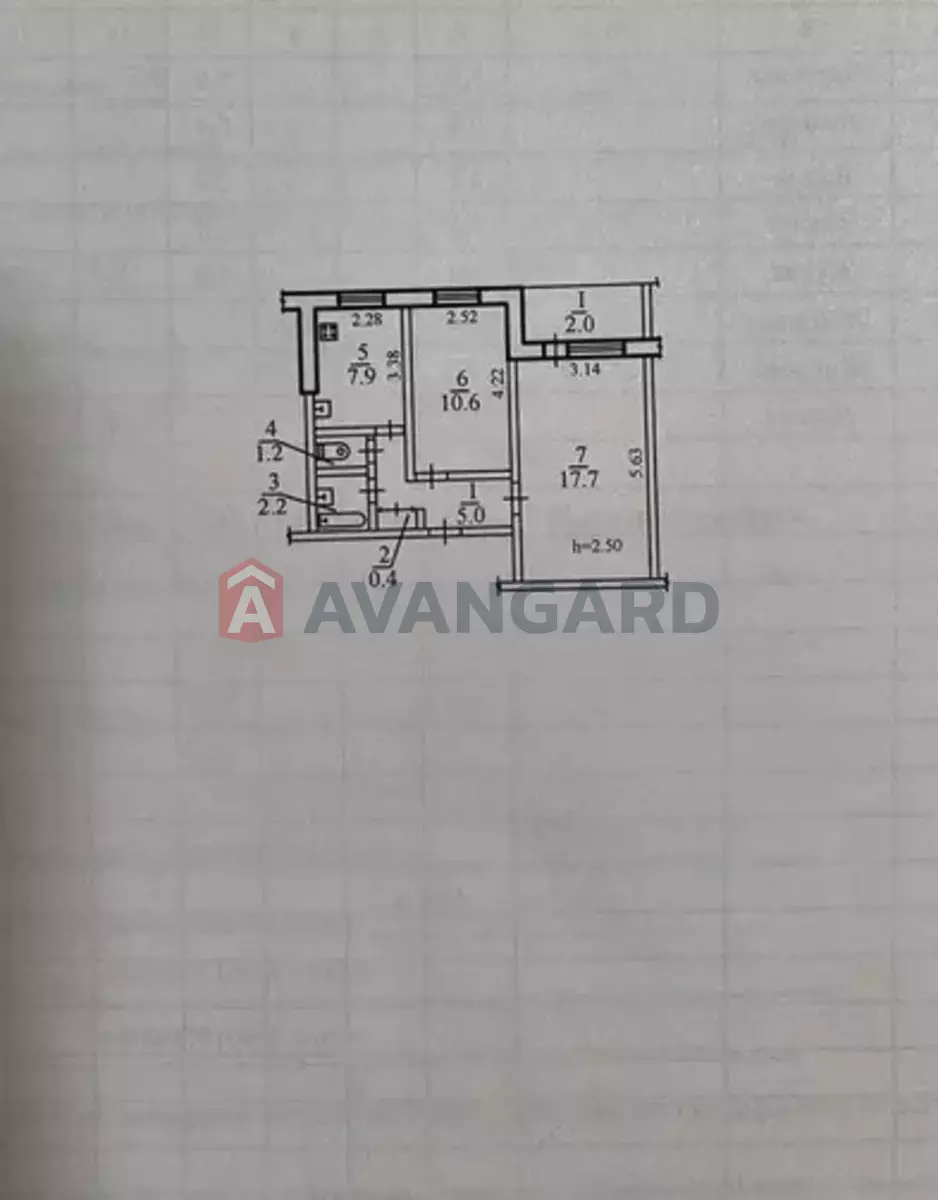 2 комн. квартира, 47/-/7 кв. м., 8/9 этаж фото 7 2 комн. квартира, 47/-/7 кв. м., 8/9 этаж фото 7