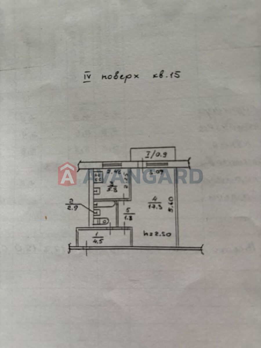 1 кім. квартира, 33/-/5 кв. м., 4/5 поверх фото 8 1 кім. квартира, 33/-/5 кв. м., 4/5 поверх фото 8