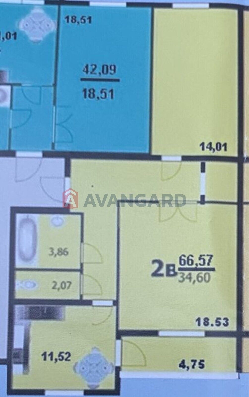 2 кім. квартира, 67/-/11 кв. м., 6/10 поверх фото 2 2 кім. квартира, 67/-/11 кв. м., 6/10 поверх фото 2